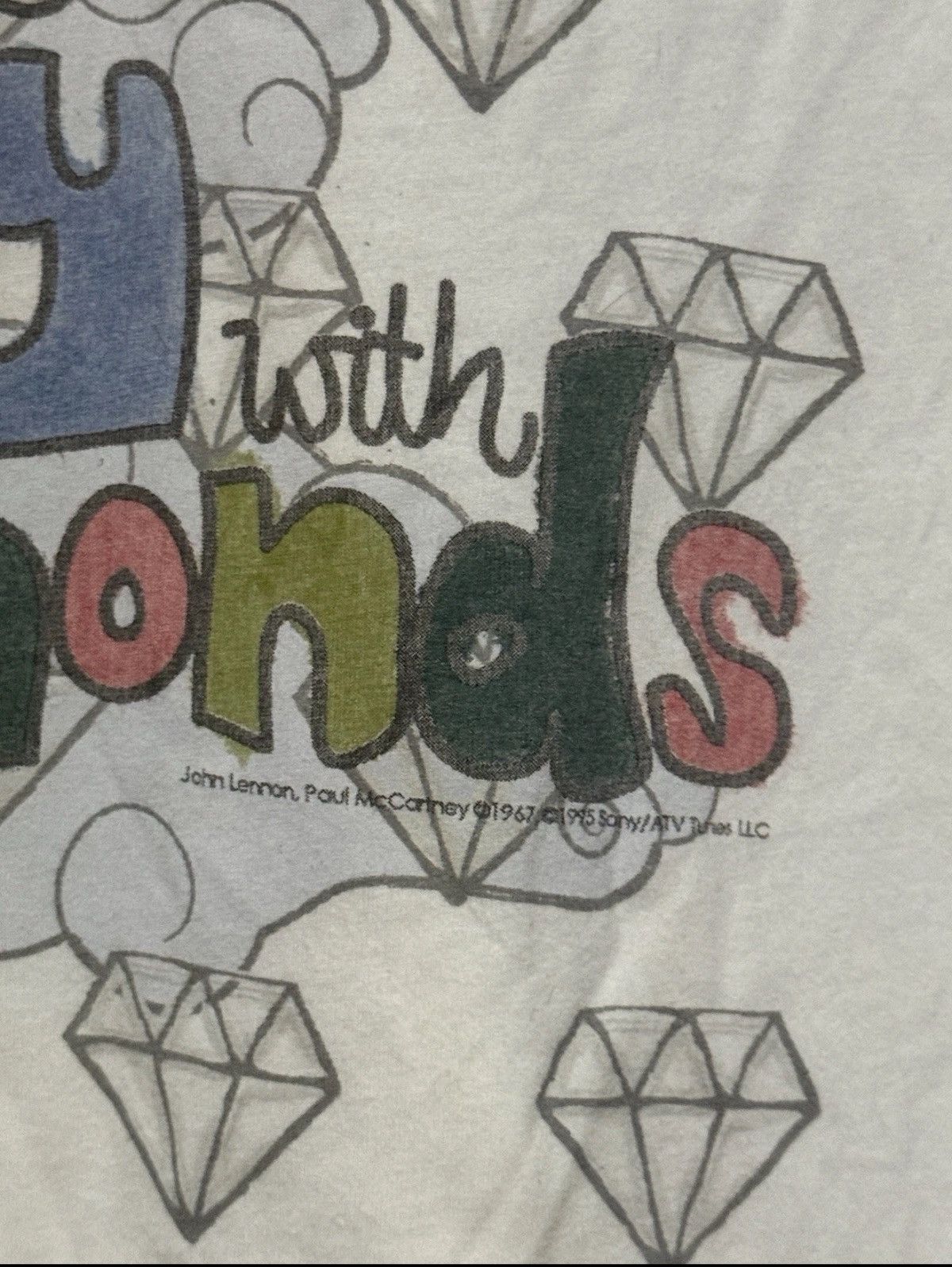 Other Vintage 1995 The Beatles Tee Lucy In The Sky Diamonds Lennon Size US XL / EU 56 / 4 - 3 Thumbnail
