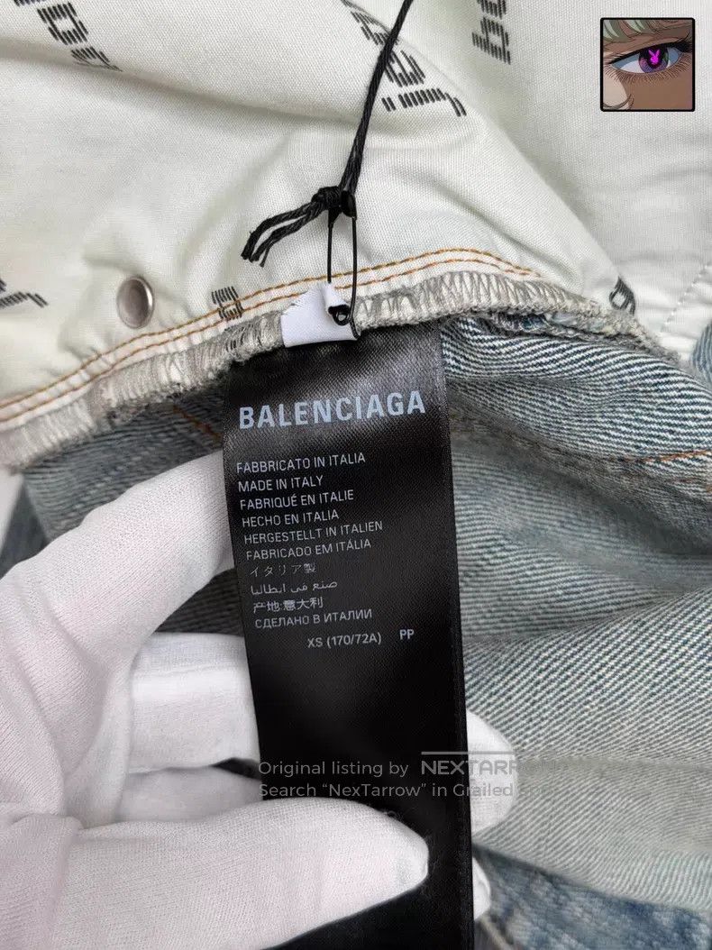 Balenciaga Balenciaga size XS Low-rise slim fit destructed design jea Size US 27 - 6 Thumbnail