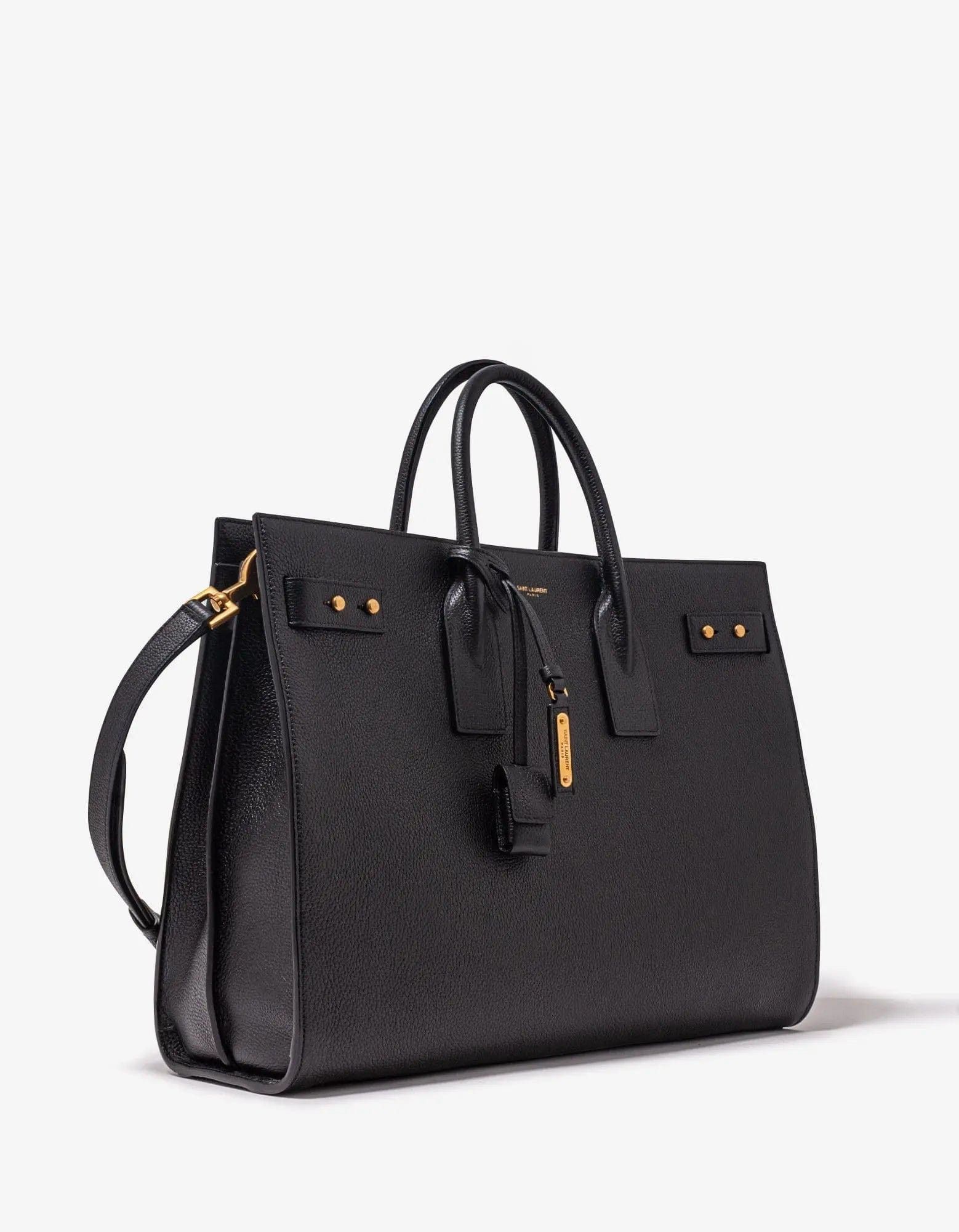Saint Laurent Paris Saint Laurent Black Leather Thin Large Bag Size ONE SIZE - 8 Thumbnail
