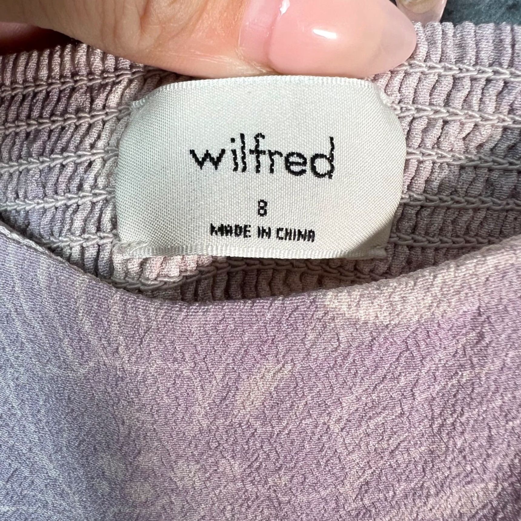Vintage Wilfred Womens Dress Size 8 Floral Lavender Sleeveless Midi With Side Slit Size M / US 6-8 / IT 42-44 - 3 Thumbnail