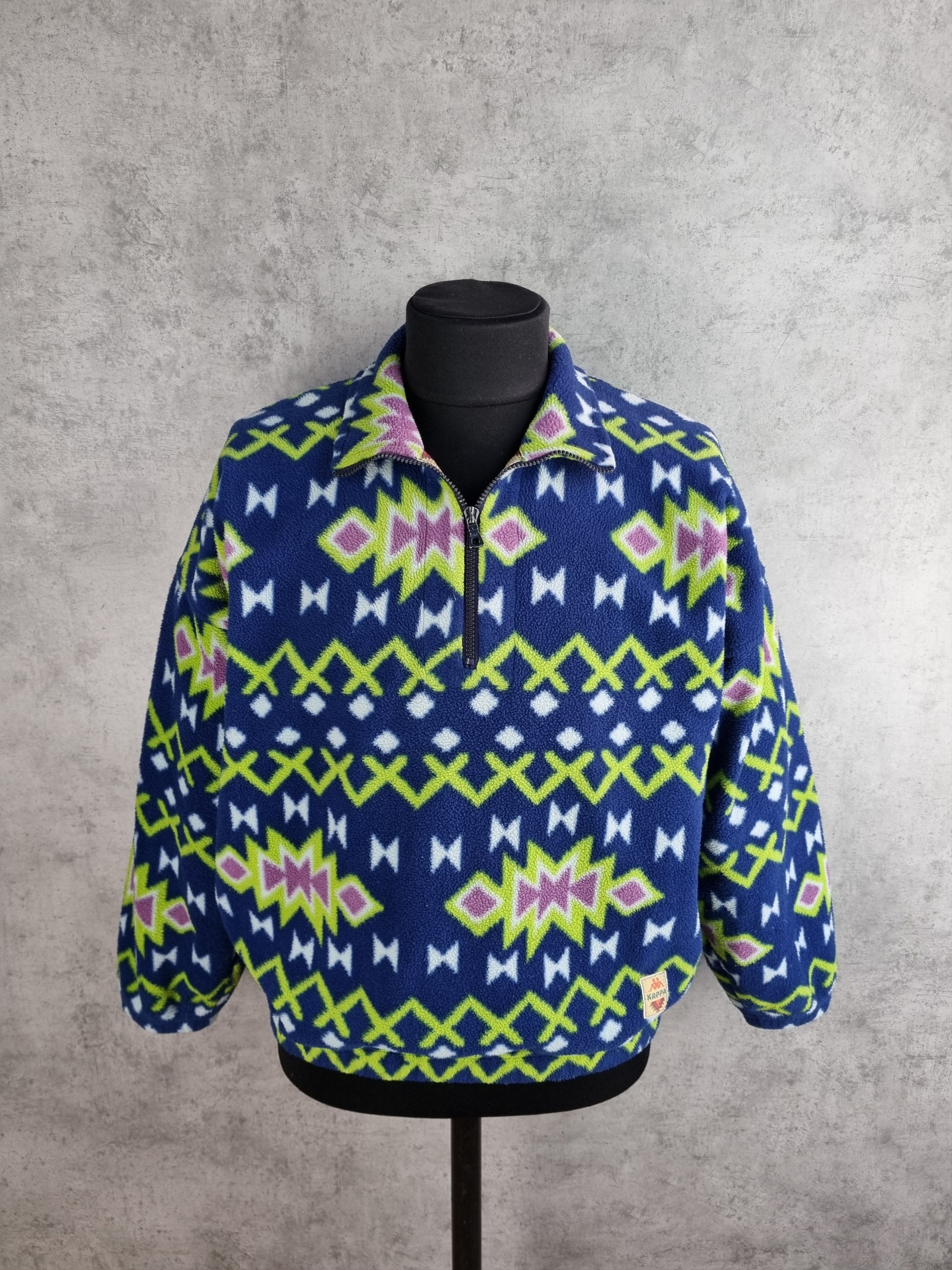 Kappa × Vintage 80s Rare Navajo Design Kappa Fleece Pullover Size US L / EU 52-54 / 3 - 2 Thumbnail