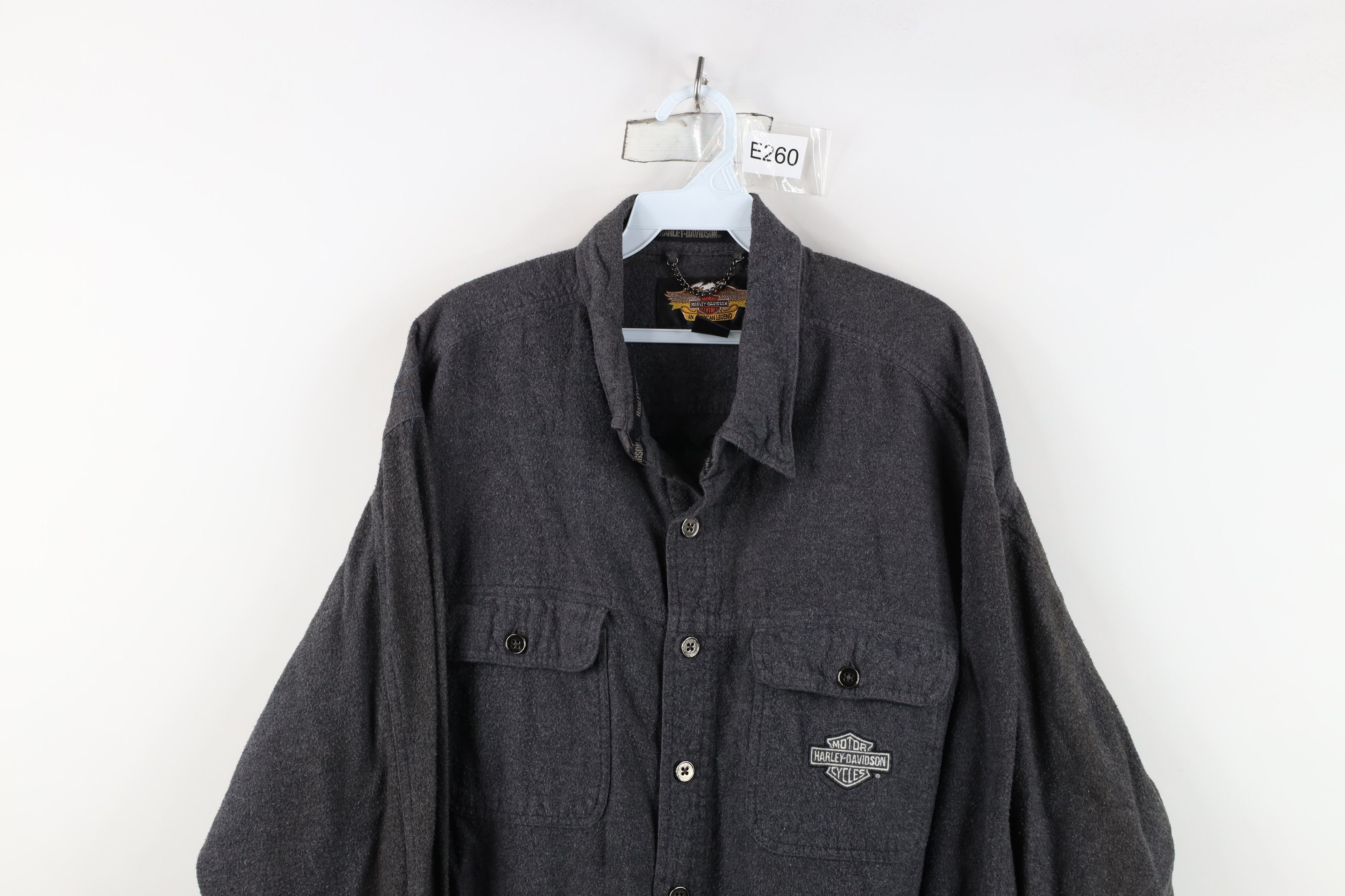 Harley Davidson Vintage 90s Harley Davidson Chamois Cloth Button Shirt Size US XXL / EU 58 / 5 - 2 Thumbnail