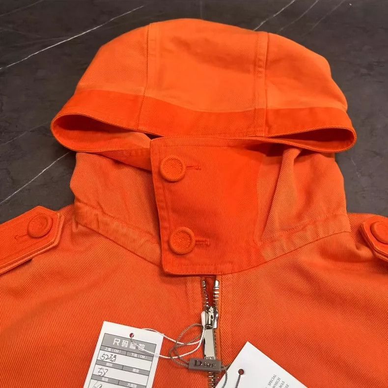 Dior Dior Orange Hooded Jacket with Zip Closure-2505 Size US L / EU 52-54 / 3 - 3 Thumbnail