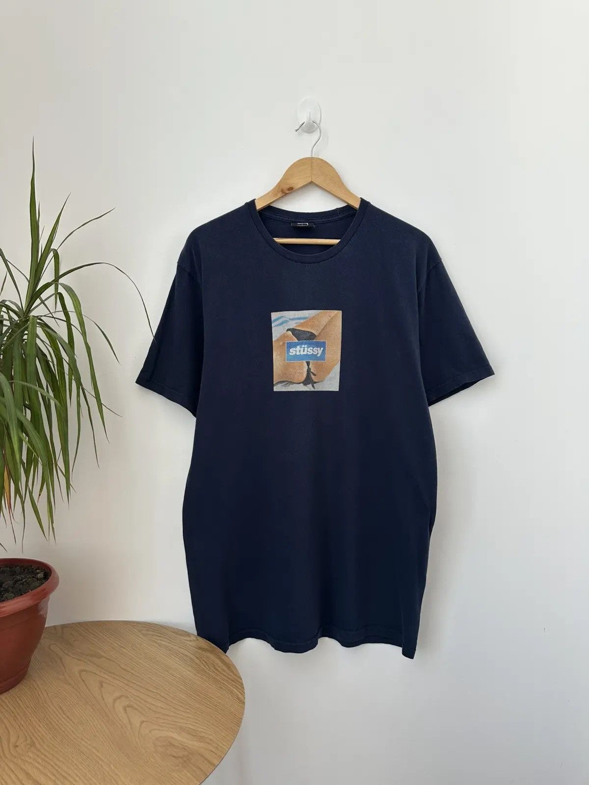 Stussy Vintage Stussy Blue Centr Logo Y2K T-Shirt Size US L / EU 52-54 / 3 - 2 Thumbnail