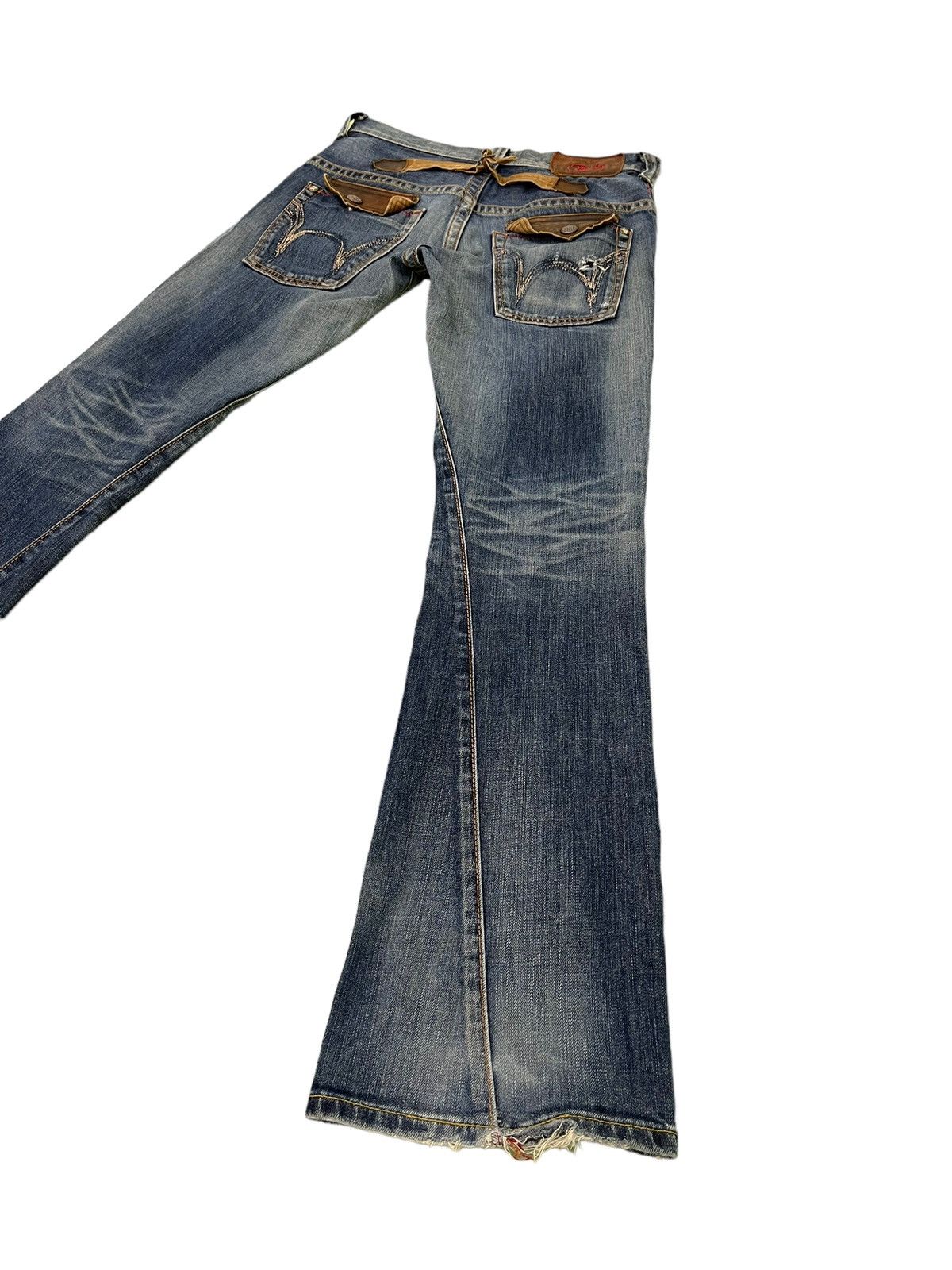 Edwin Flare Jeans Edwin Japan Faded Distress Boot Cut 6🟦7 Size US 30 / EU 46 - 13 Thumbnail
