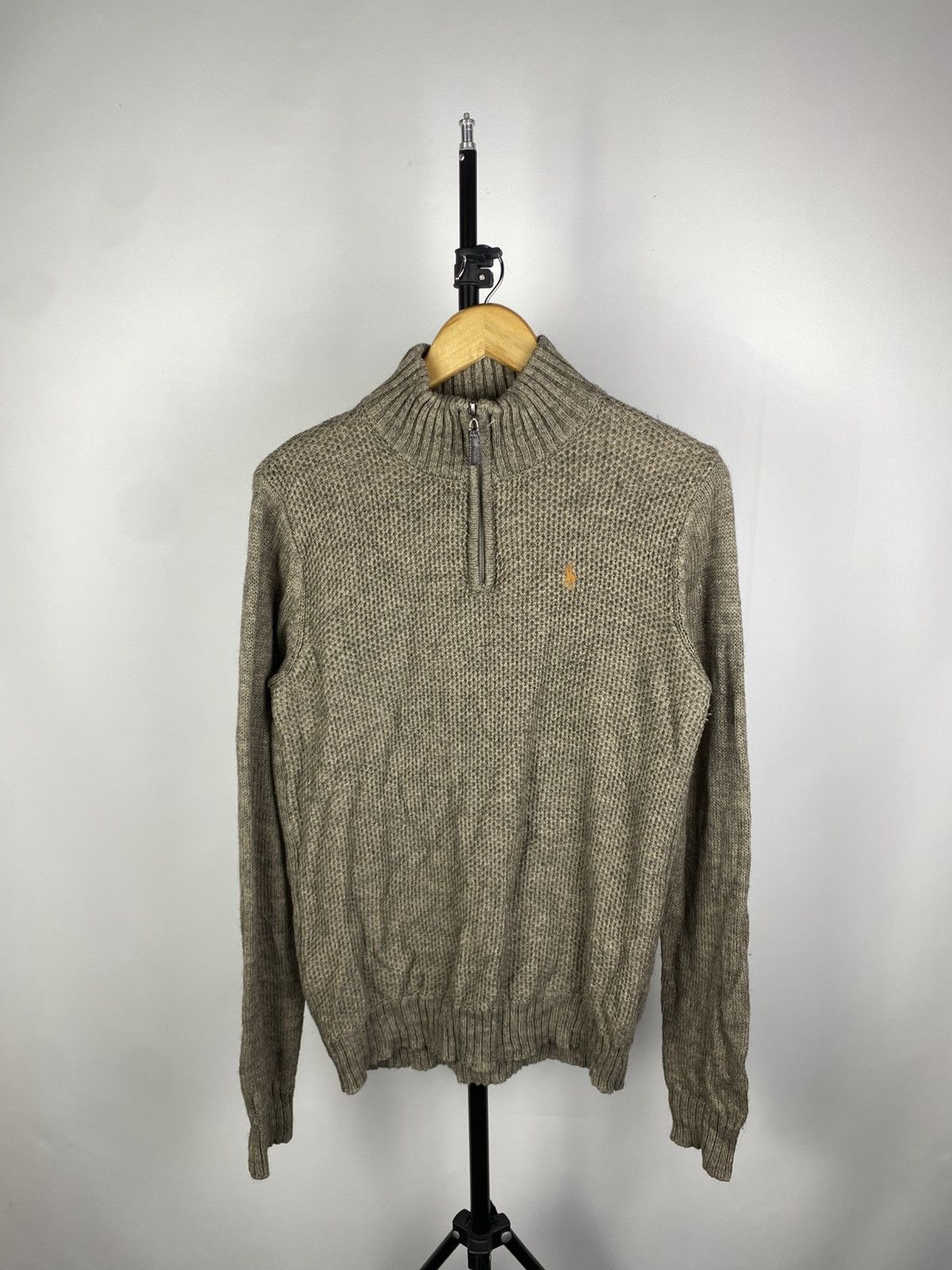 Polo Ralph Lauren × Ralph Lauren × Vintage Vintage Polo Ralph Lauren 1/4 Zip Knit Sweater Size US M / EU 48-50 / 2 - 1 Thumbnail