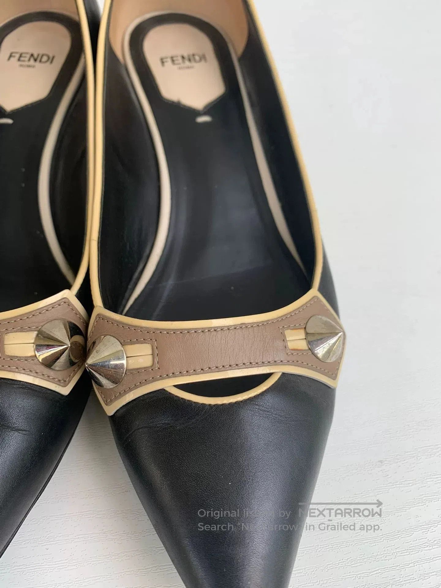 Fendi Fendi Black Pointed Toe Flat Shoes. Size US 6 / IT 36 - 5 Thumbnail