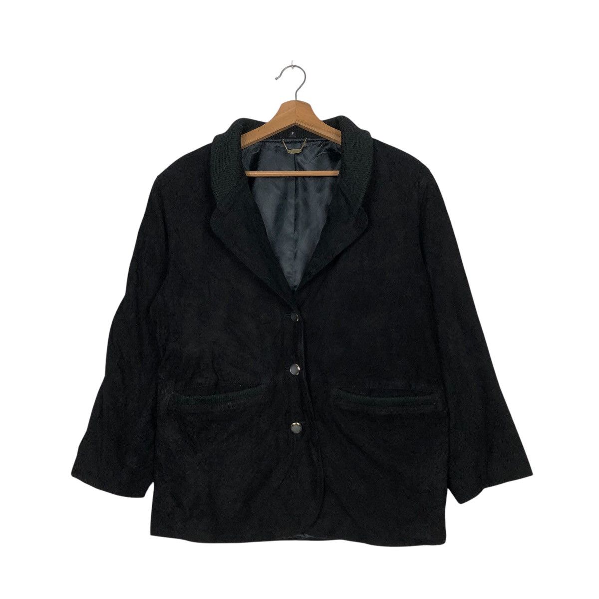 Japanese Brand 📌Rich Black Vintage Leather Jacket Prinzipal Issey Miyake Size US M / EU 48-50 / 2 - 2 Thumbnail