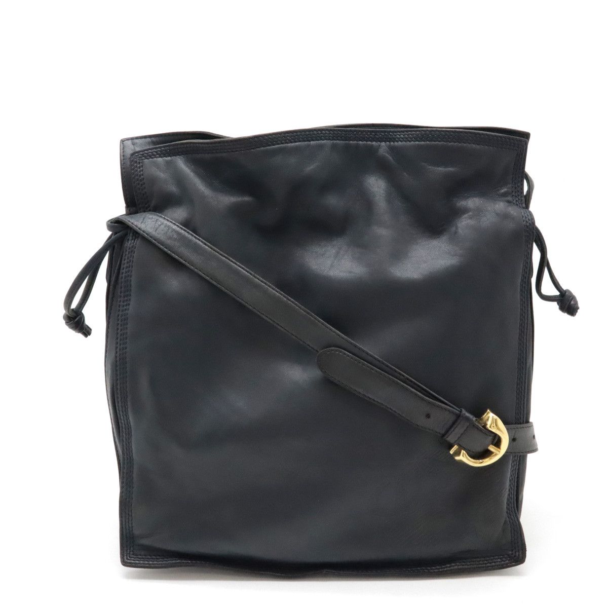 Loewe Loewe Flamenco Nappa Leather Shoulder Bag Navy Leather