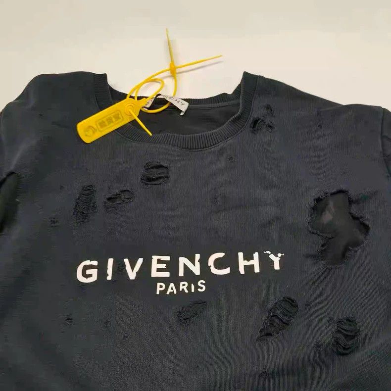 Givenchy Givenchy Black Ripped Hoodie Size US XS / EU 42 / 0 - 5 Thumbnail