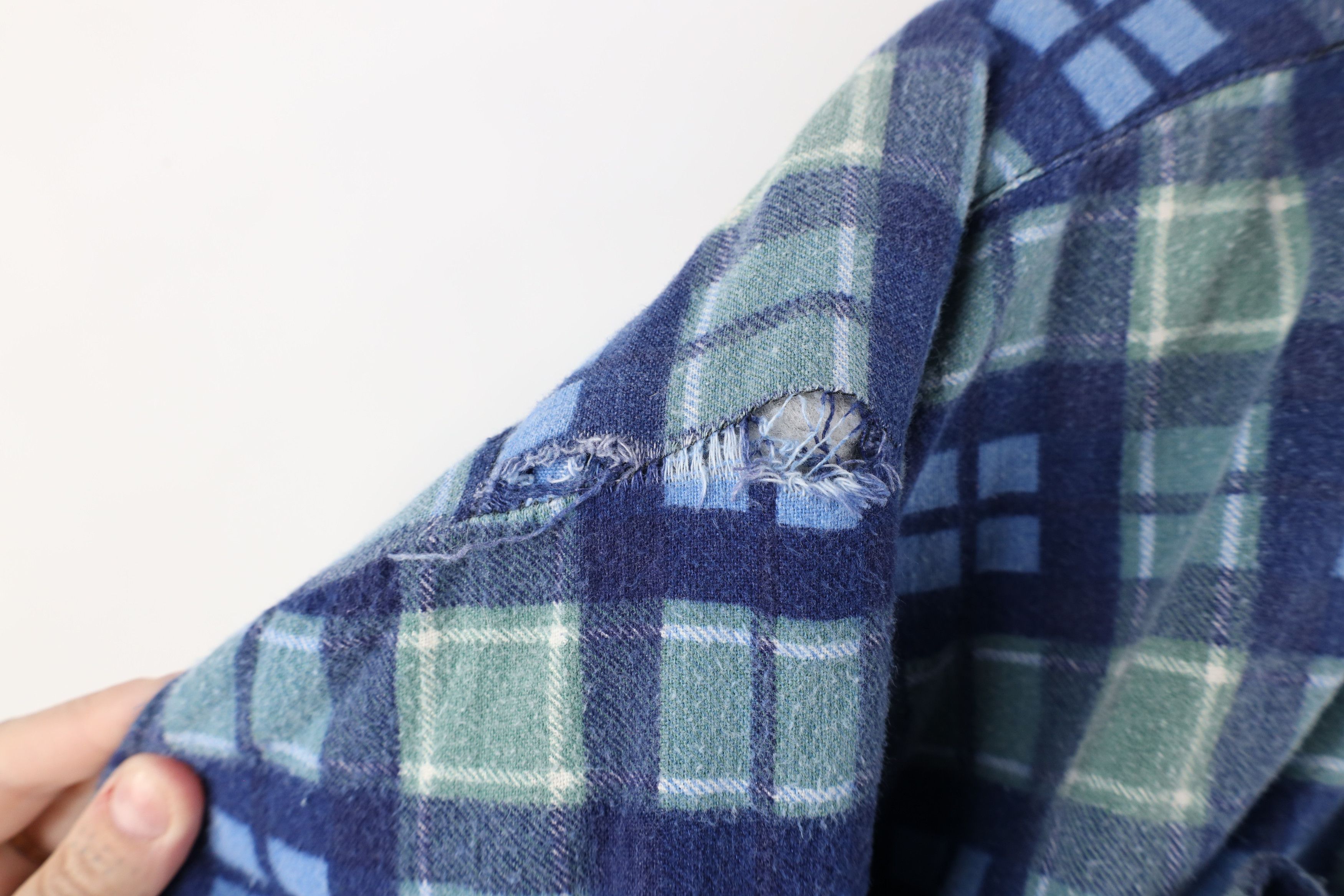 Vintage Vintage 90s Streetwear Flannel Quilted Button Shirt Jacket Size US XXL / EU 58 / 5 - 6 Thumbnail