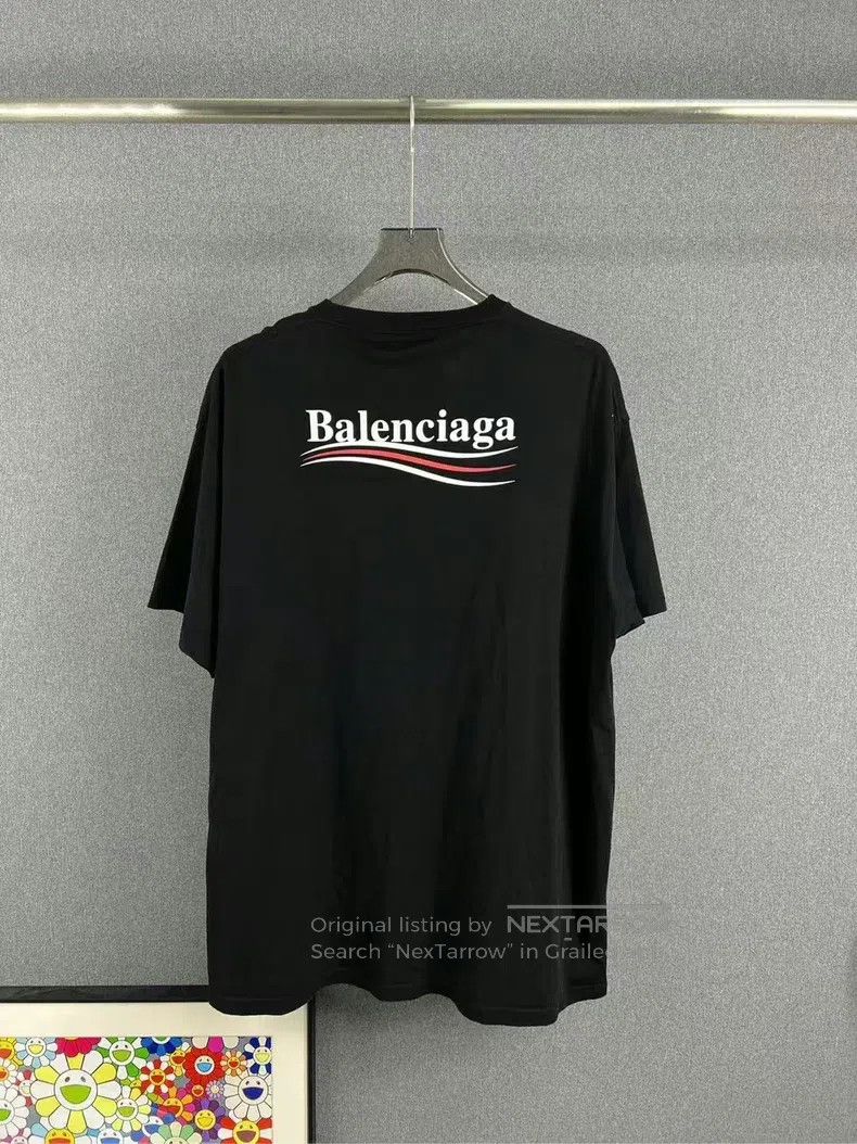 Balenciaga Balenciaga Black Cola Wave Printed Short Sleeve Size US L / EU 52-54 / 3 - 2 Thumbnail