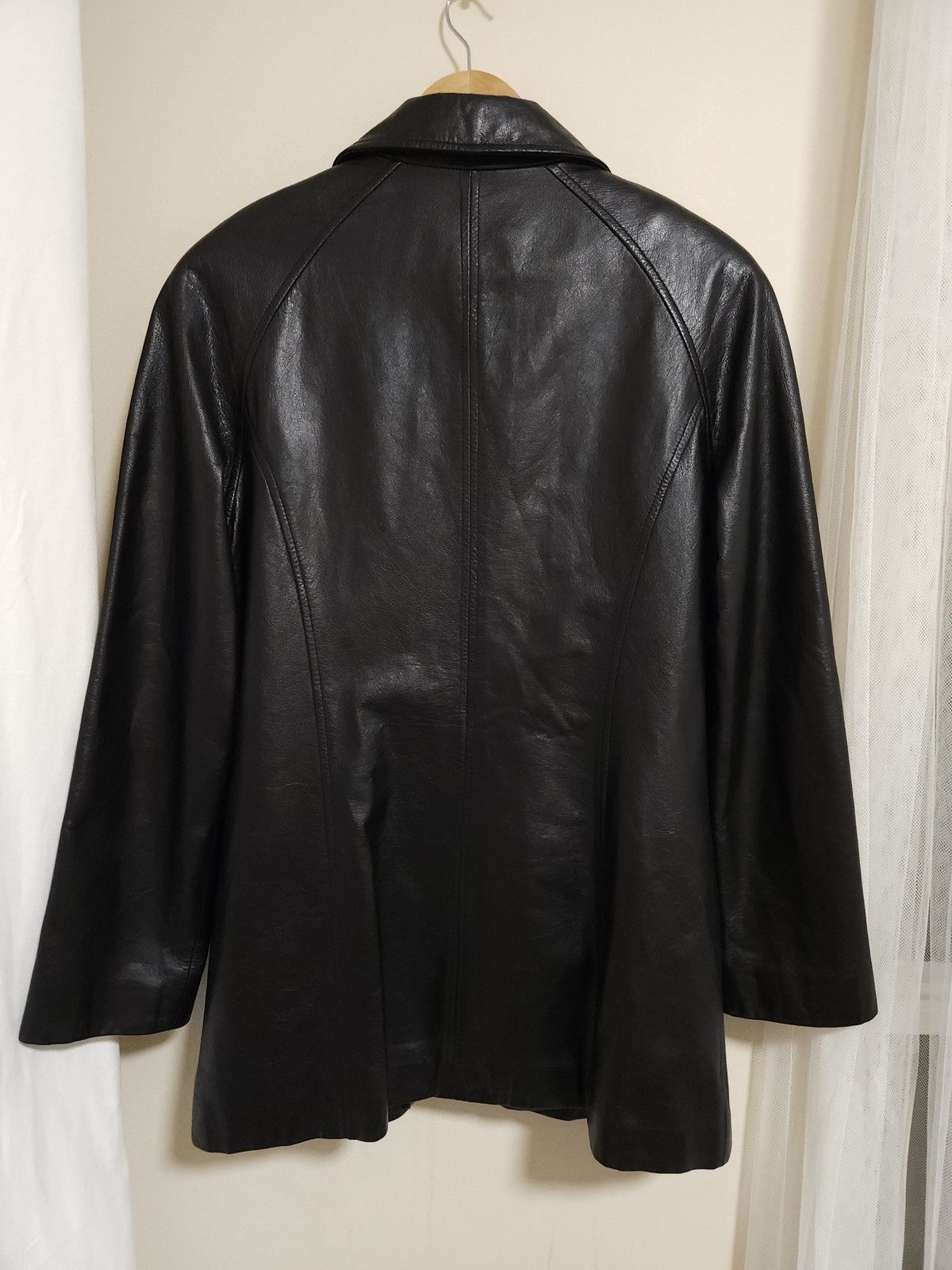 Danier × Vintage Danier Genuine Leather Raglan Sleeves Black Jacket / 42~44 Size M / US 6-8 / IT 42-44 - 9 Thumbnail