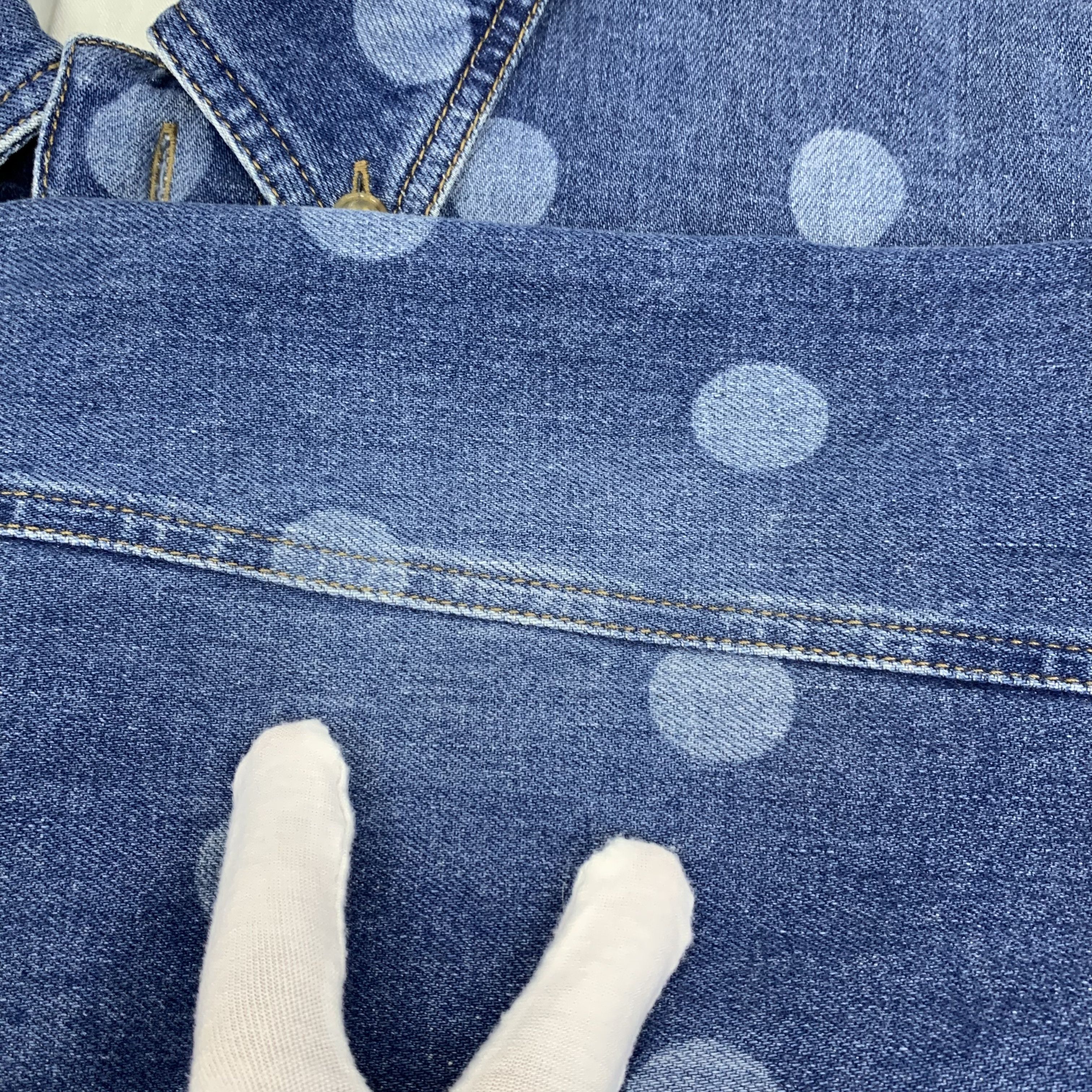 Burberry Burberry Polka Dot Denim Jacket Blue (L) Size L / US 10 / IT 46 - 7 Thumbnail