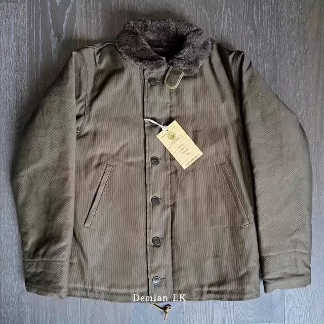 Freewheelers freewheelers Men's waxed extra heavy alpaca N1 deck jacket Size US S / EU 44-46 / 1 - 3 Thumbnail