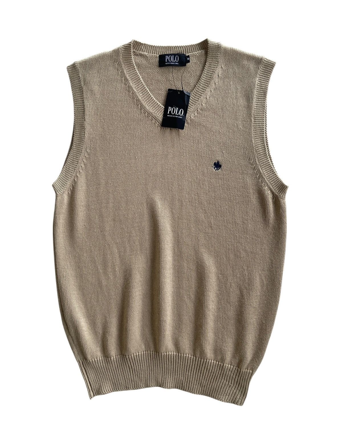 Japanese Brand NWT!!! Vintage POLO V-Neck Cable Knit Sweater Vest Size US M / EU 48-50 / 2 - 1 Thumbnail