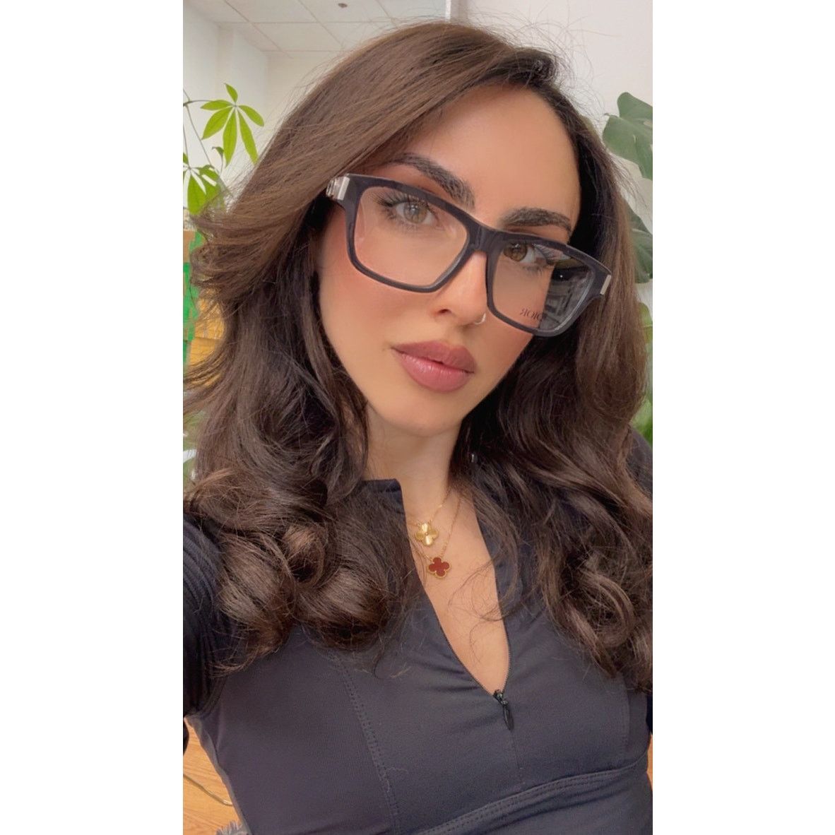 Dior NEW Dior CDIconO S1I Unisex Eyeglasses Frames in Black Size ONE SIZE - 3 Thumbnail