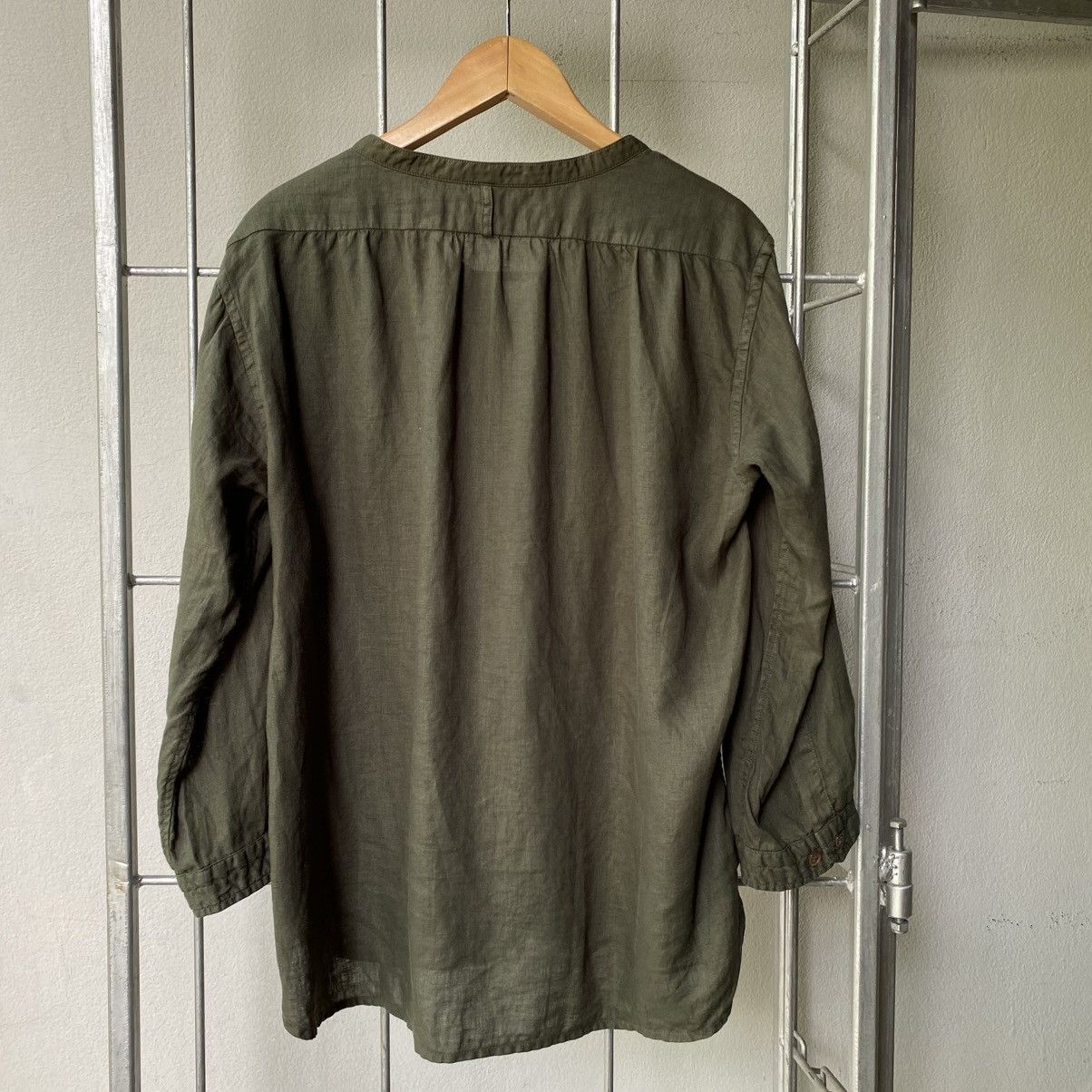 OMNIGOD OMNIGOD Dark Green Roll-Up Sleeve Blouse Size XS / US 0-2 / IT 36-38 - 2 Thumbnail