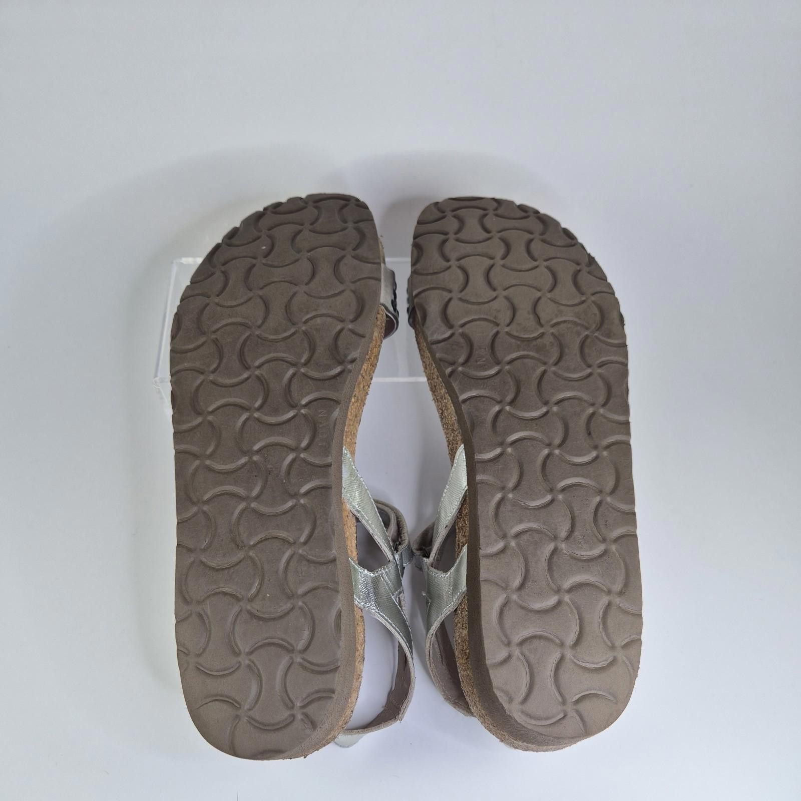 Dries Van Noten NAOT Women Sz9 Hero Strappy Wedge Silver Boho Sandals Size US 9 / IT 39 - 6 Thumbnail