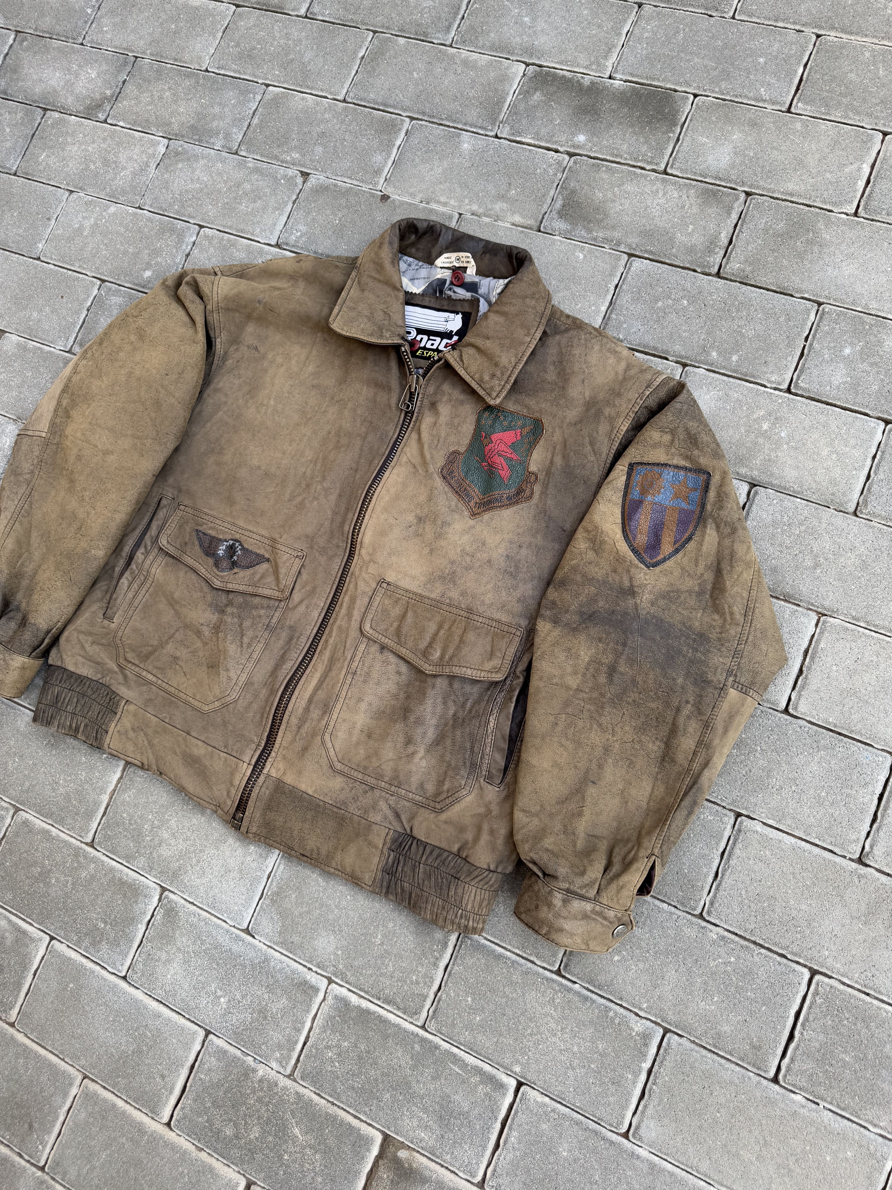 Avirex Vintage A2 Pilot's Brown Leather Jacket Flying Tigers 1941 Size US M / EU 48-50 / 2 - 3 Thumbnail