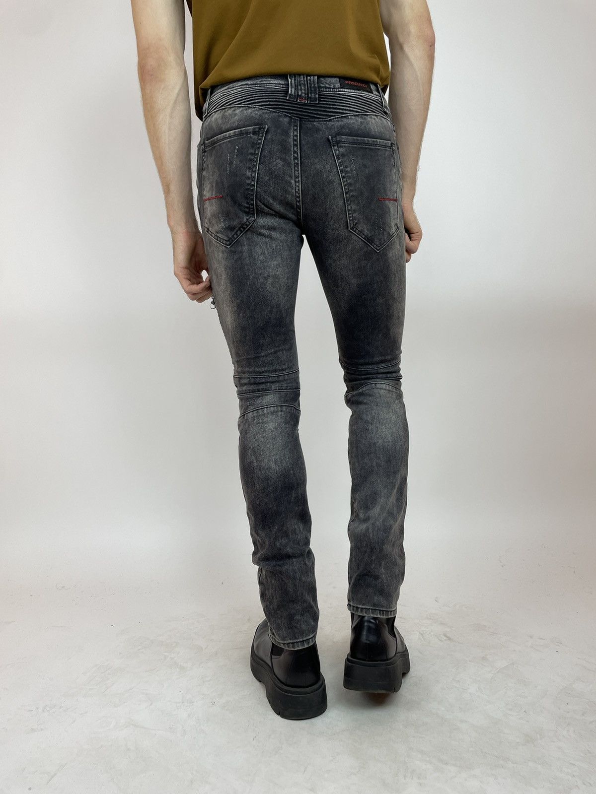 Other PASCUCCI Biker jeans skinny avantgarde drill Mens size 31x34 Size US 31 - 7 Thumbnail