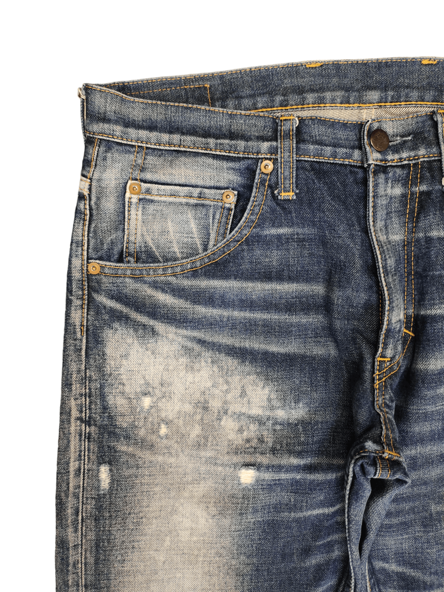 Kapital Japanese Brand Rna Inc. Acid Wash Distressed Denim Jeans Size US 32 / EU 48 - 5 Thumbnail