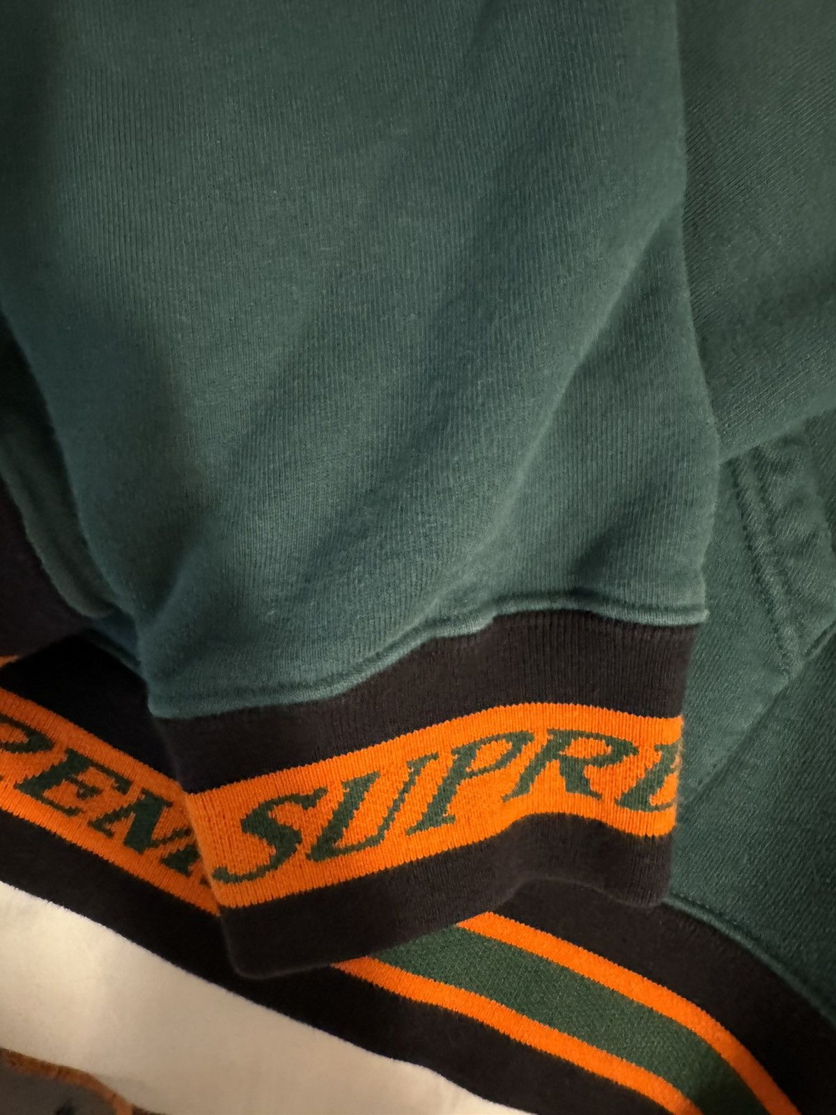Supreme Supreme Striped Rib Hooded Sweatshirt Green Size US M / EU 48-50 / 2 - 3 Thumbnail