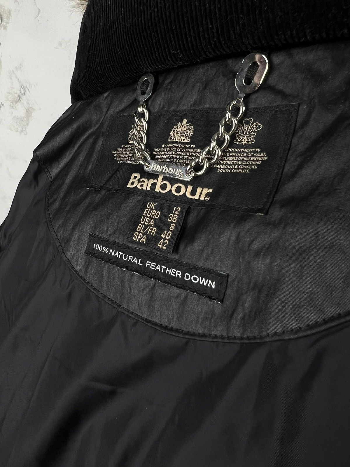 Barbour Vintage Barbour Artic Down Parka Fur Hood Size S - M 8 Size M / US 6-8 / IT 42-44 - 8 Thumbnail