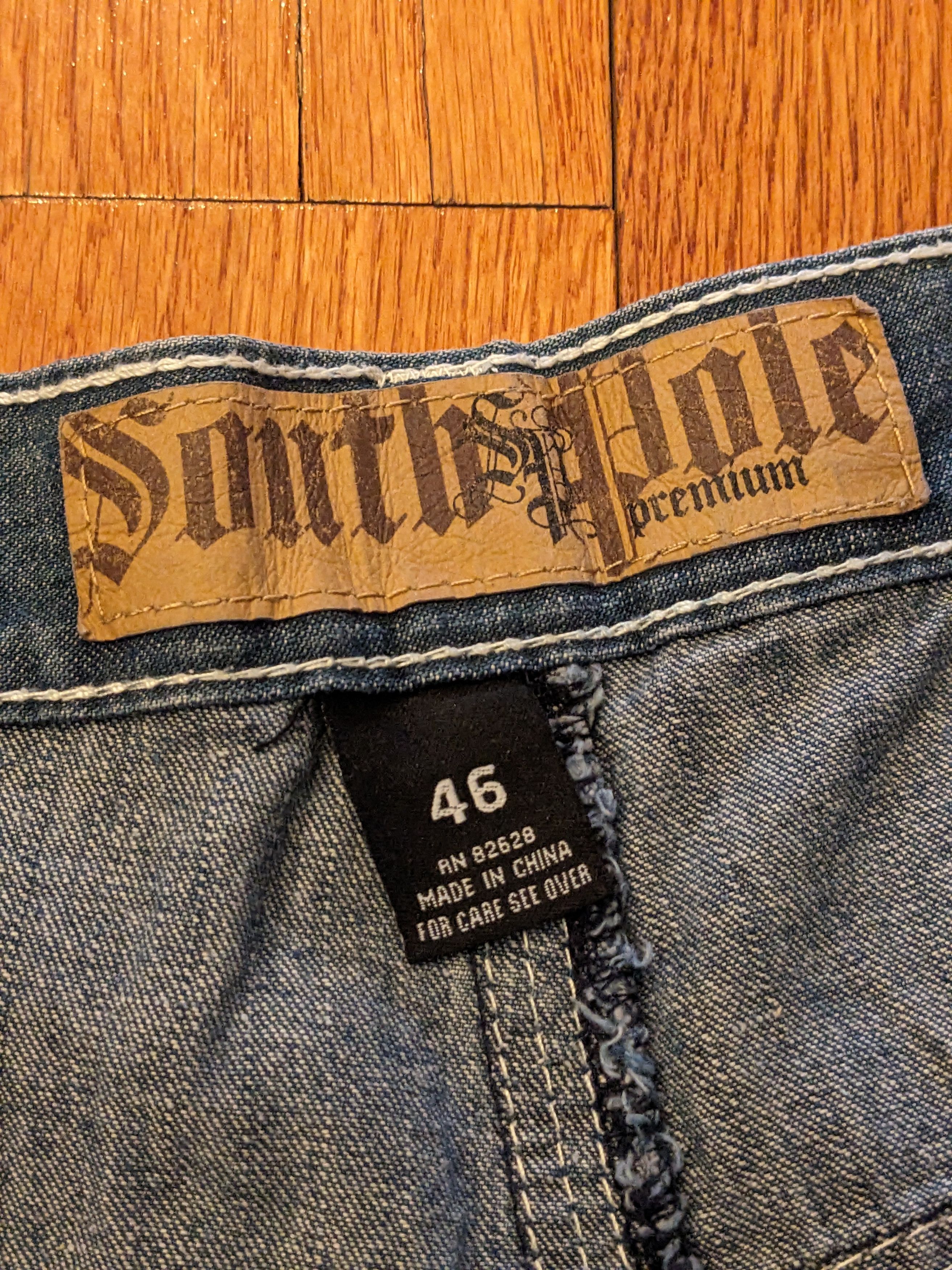 Southpole × Vintage Vintage Y2K SouthPole Premium Relaxed Baggy Denim Shorts Size US 44 / EU 60 - 7 Thumbnail