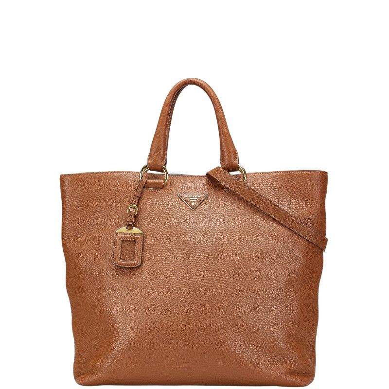 Prada Prada Prada Triangle Logo Plate 2way Bag Leather Shoulder Bag DUTY FREE for USA Size ONE SIZE - 1 Thumbnail