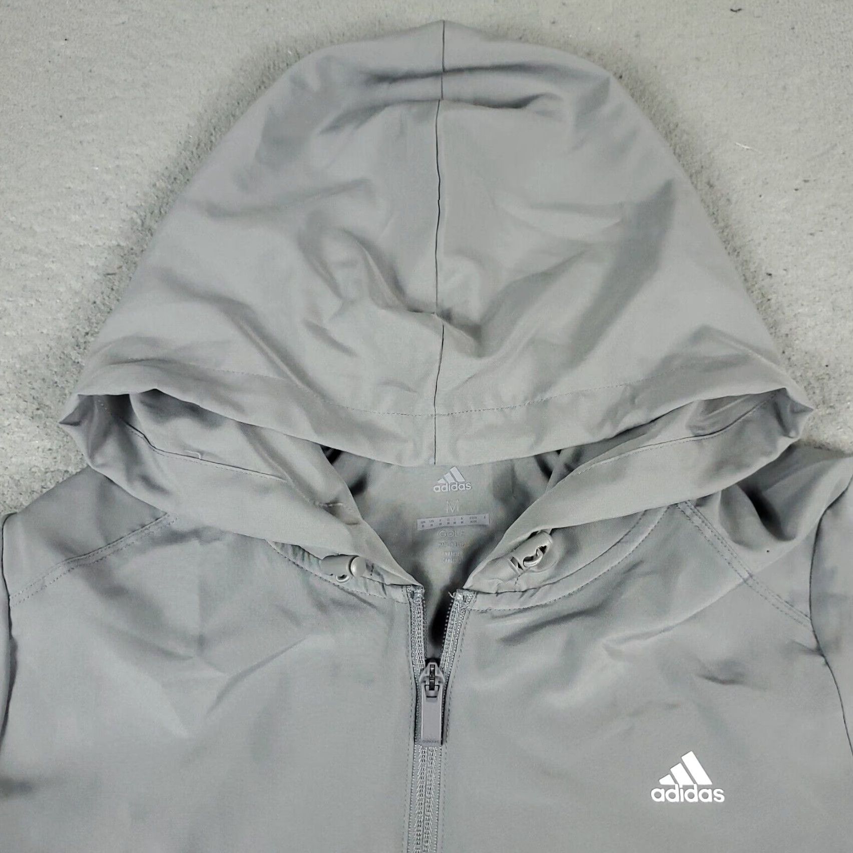 Adidas ADIDAS Windbreaker Jacket Womens Medium Gray Full Zip Activewear Sports Size L / US 10 / IT 46 - 2 Thumbnail