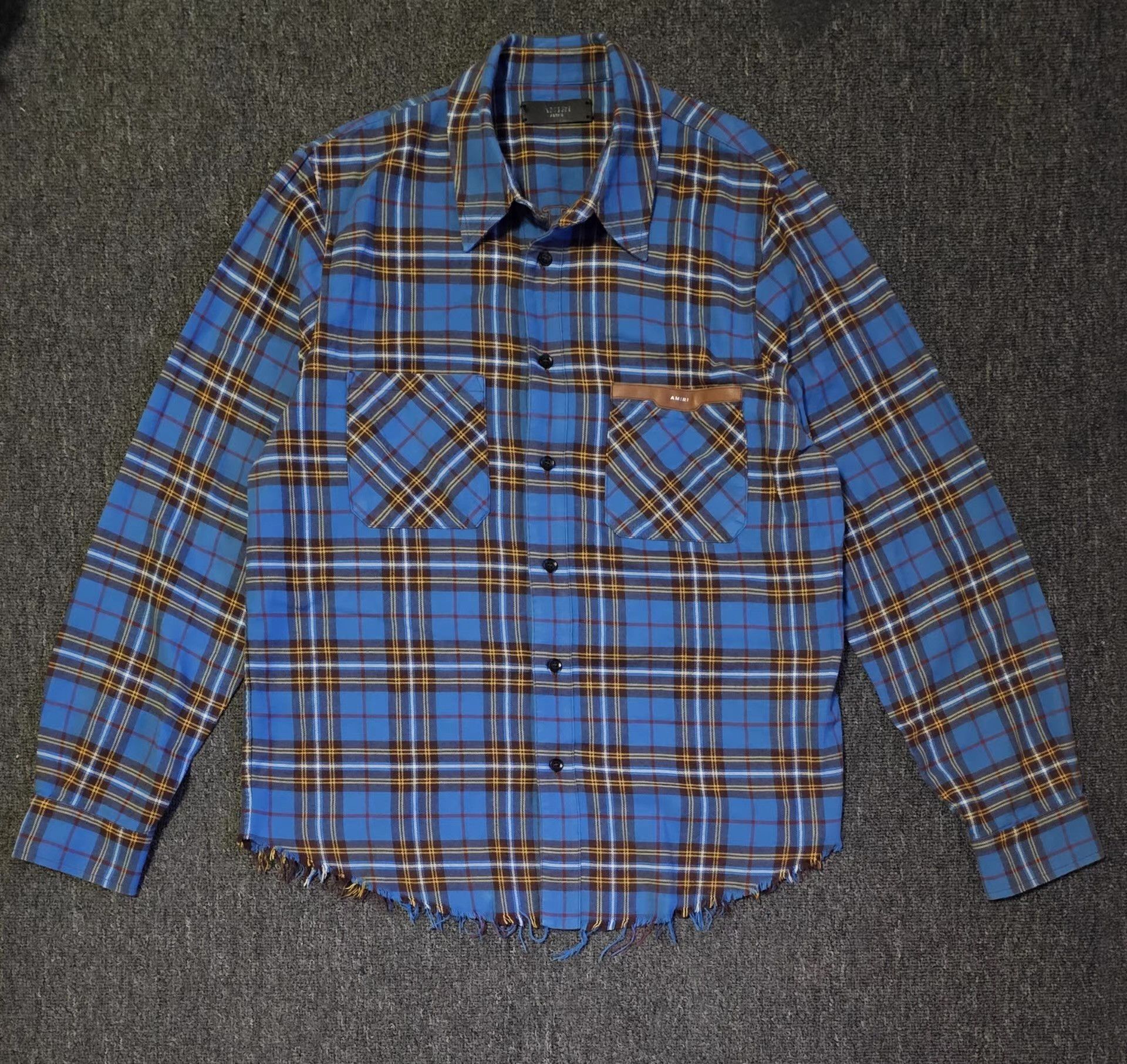 Amiri Amiri Blue Plaid Shirt Q4 Size US M / EU 48-50 / 2 - 1 Thumbnail