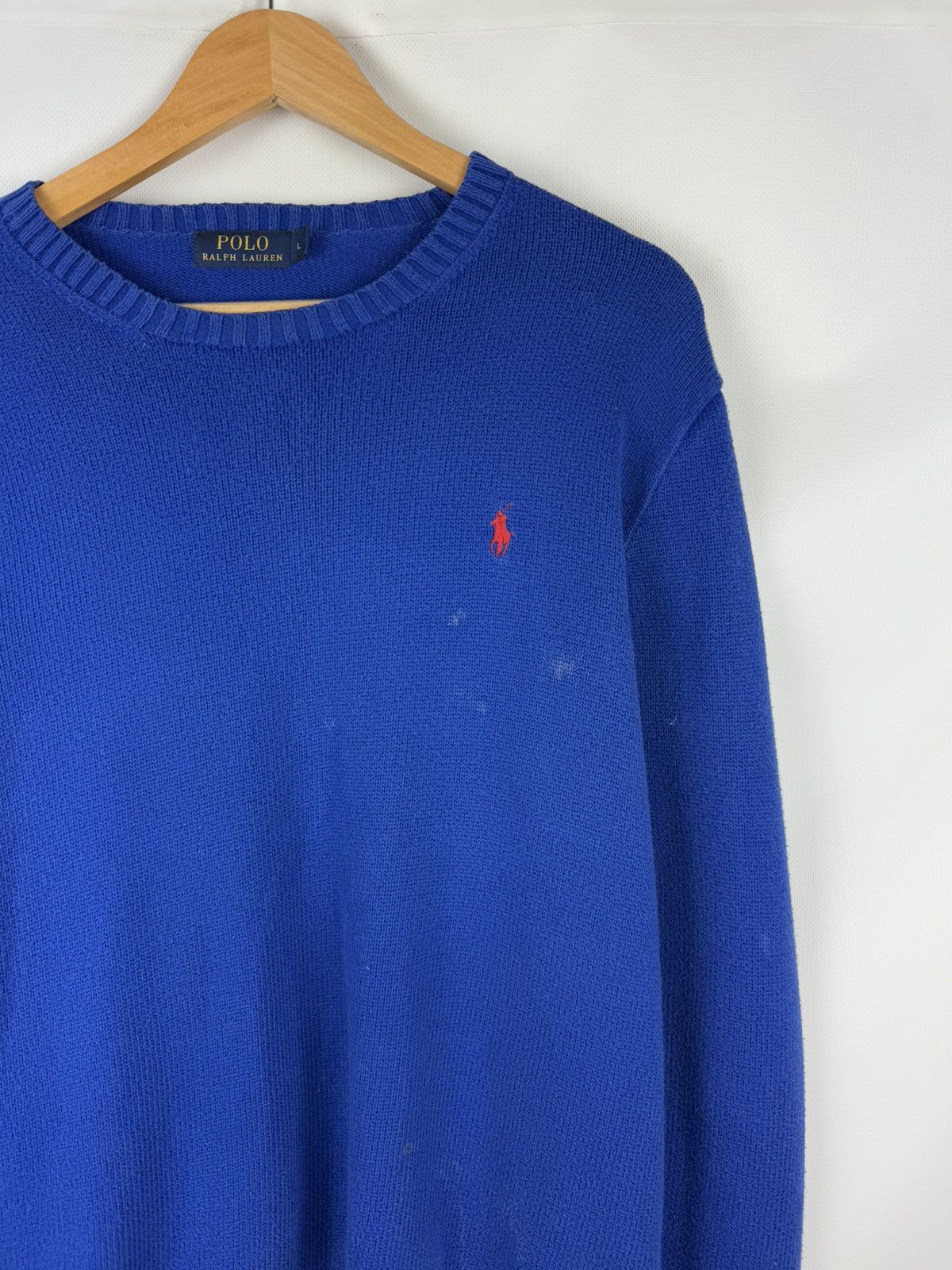 Polo Ralph Lauren Polo Ralph Lauren Knitted Cotton Crew Neck Sweater Pullover Size US L / EU 52-54 / 3 - 3 Thumbnail
