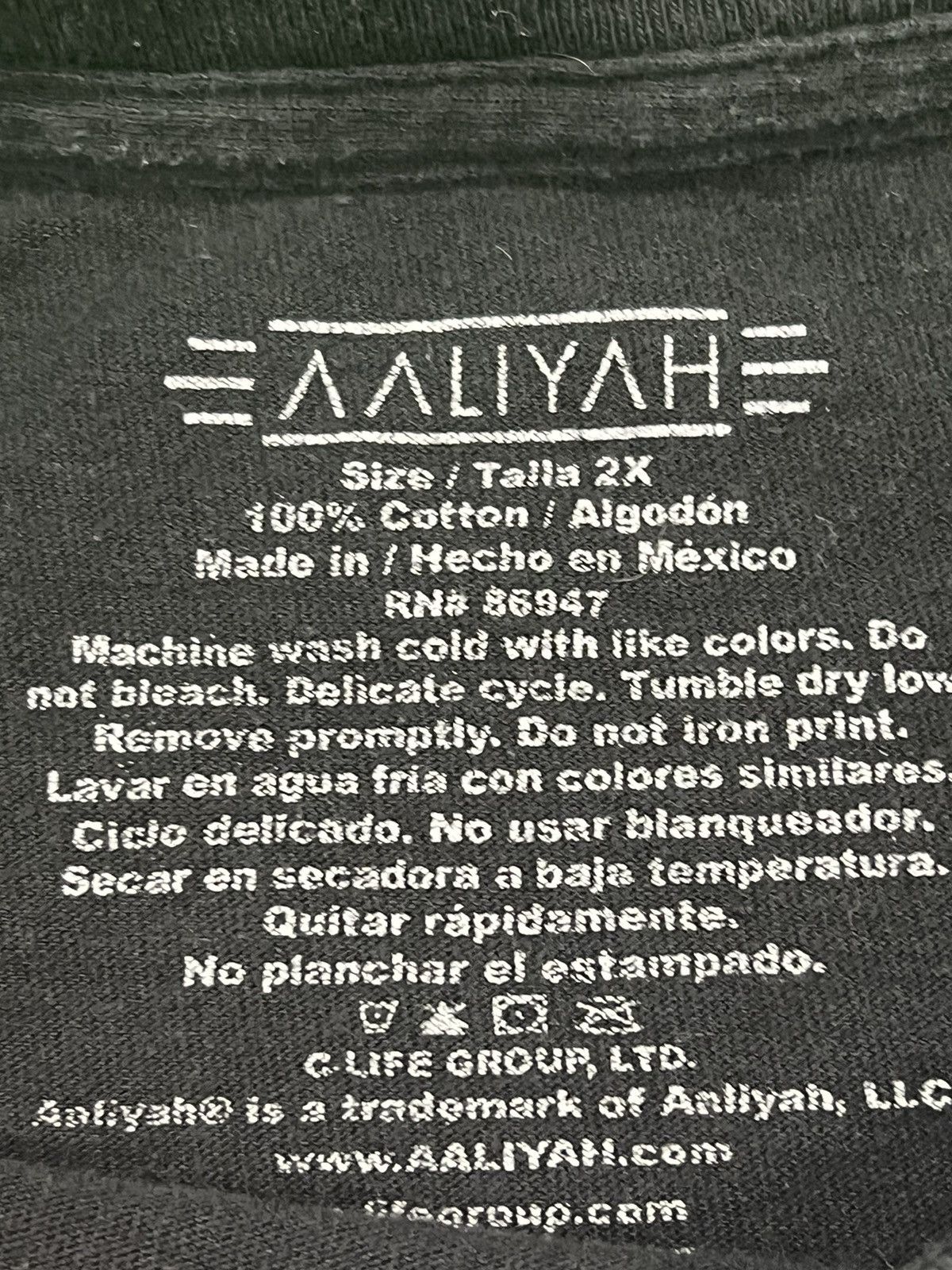 Rap Tees Aaliyah The Princess Of R&B Tee Size XXL / US 16-18 / IT 52-54 - 3 Thumbnail