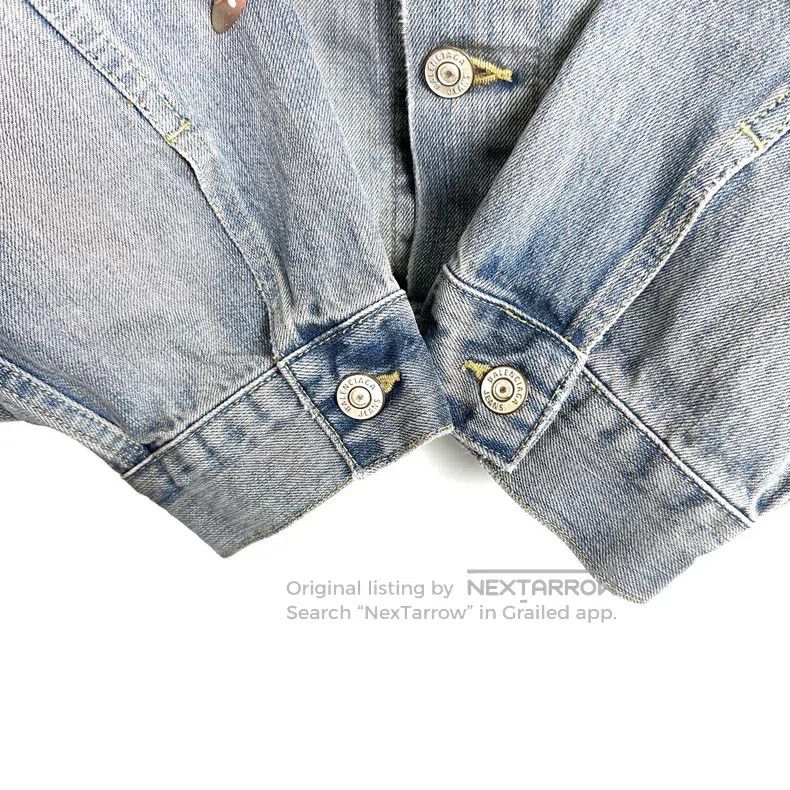 Balenciaga Balenciaga Distressed Washed Off-Shoulder Jacket Size US S / EU 44-46 / 1 - 7 Thumbnail
