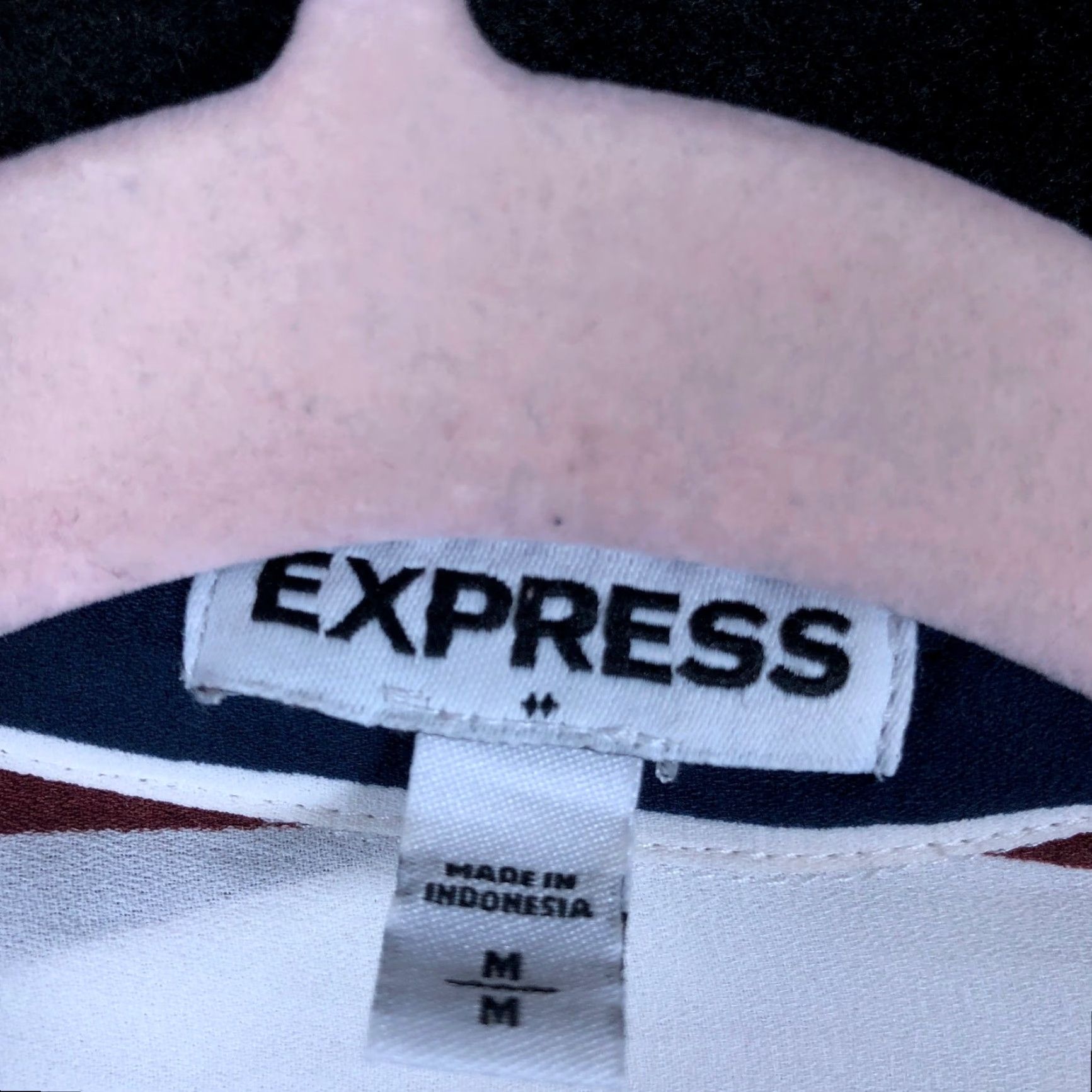 Express Express Womens Shirt White Multicolor Striped Collared Button Down Roll Tab M Size M / US 6-8 / IT 42-44 - 6 Thumbnail