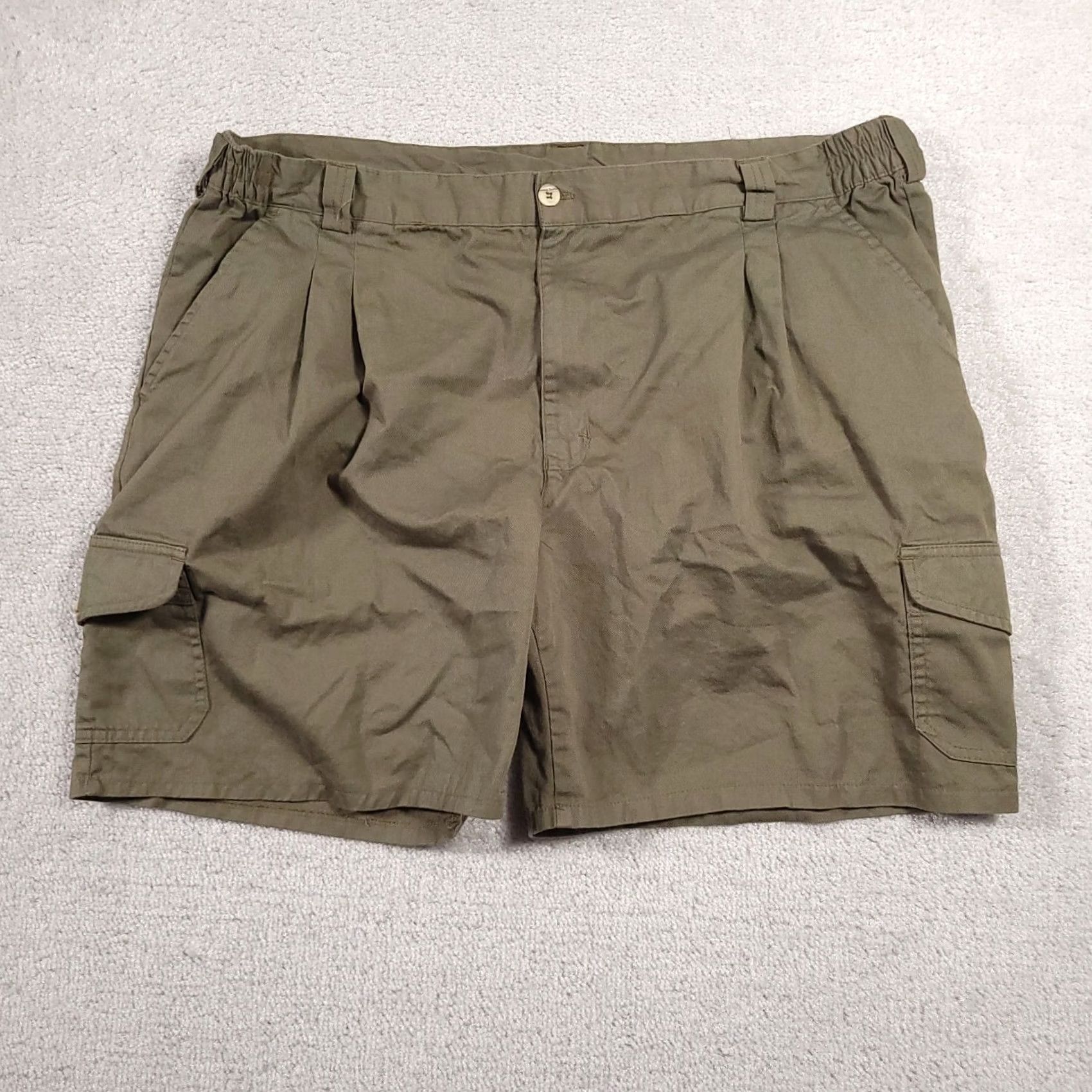 Vintage VINTAGE Cargo 42 Green Shorts Mens Cargo Pocket 90s Hiking Outdoors Camp Run Arounds Casual Travel Summer Spring Fall 7 In Inseam Size US 40 / EU 56 - 2 Thumbnail