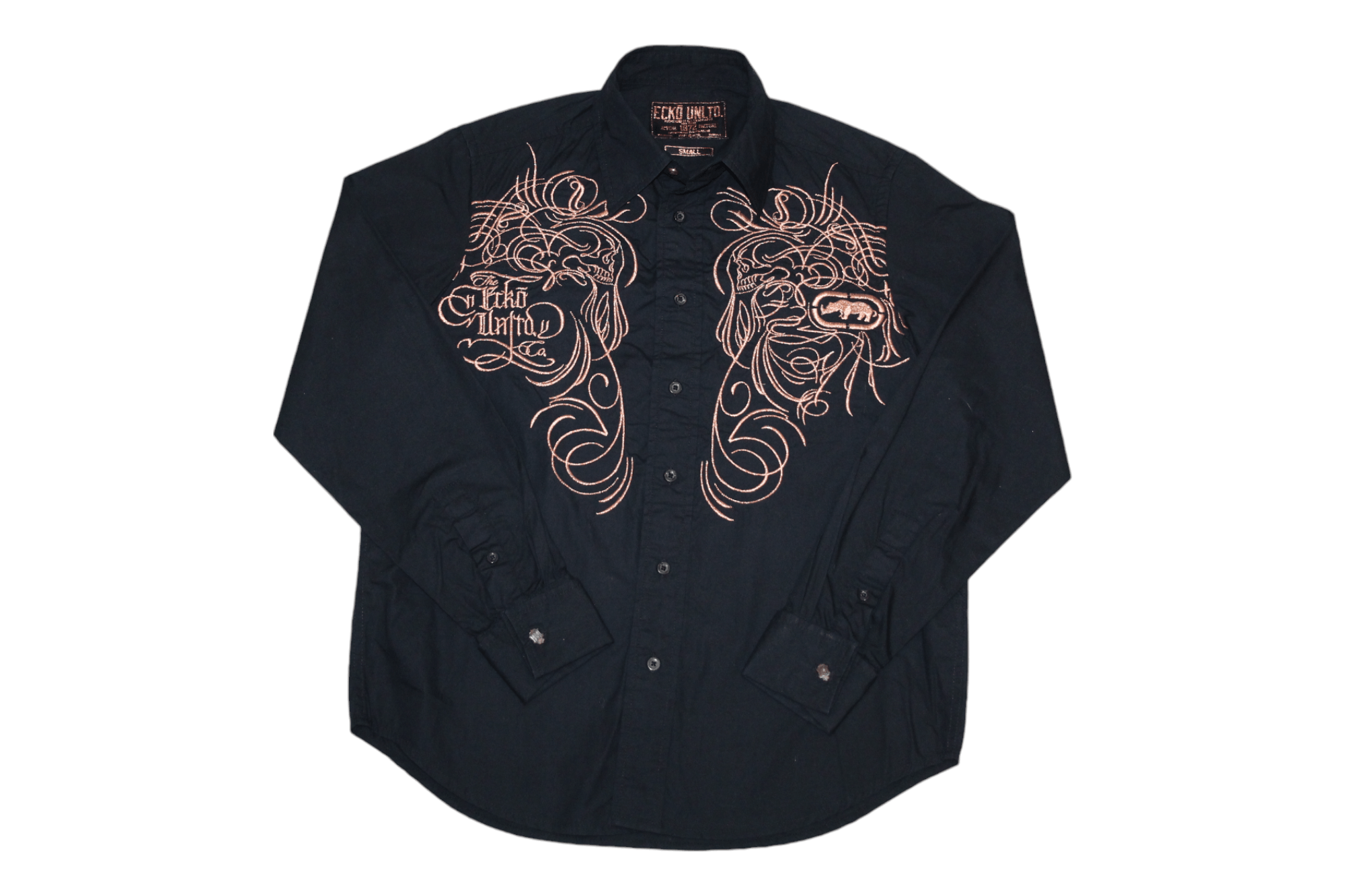 Ecko Unltd. Ecko Unltd Cufflinks Affliction Tribal Design Slim Fit Shirt Size US S / EU 44-46 / 1 - 1 Thumbnail