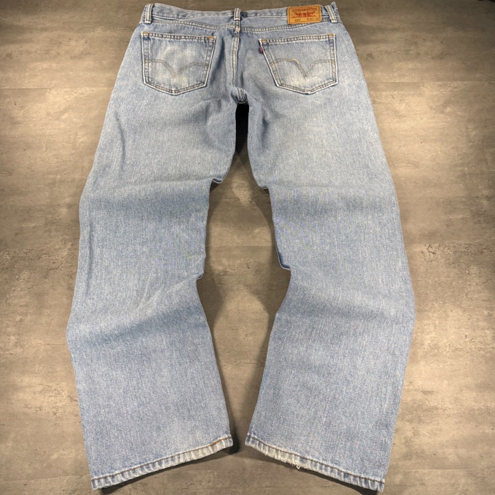 Levi's VINTAGE Levi's 505 Jeans Mens 36x32 Light Wash Distressed Straight 5-Pocket Denim male Regular Spring Summer Fall Winter Mens Size US 36 / EU 52 - 2 Thumbnail
