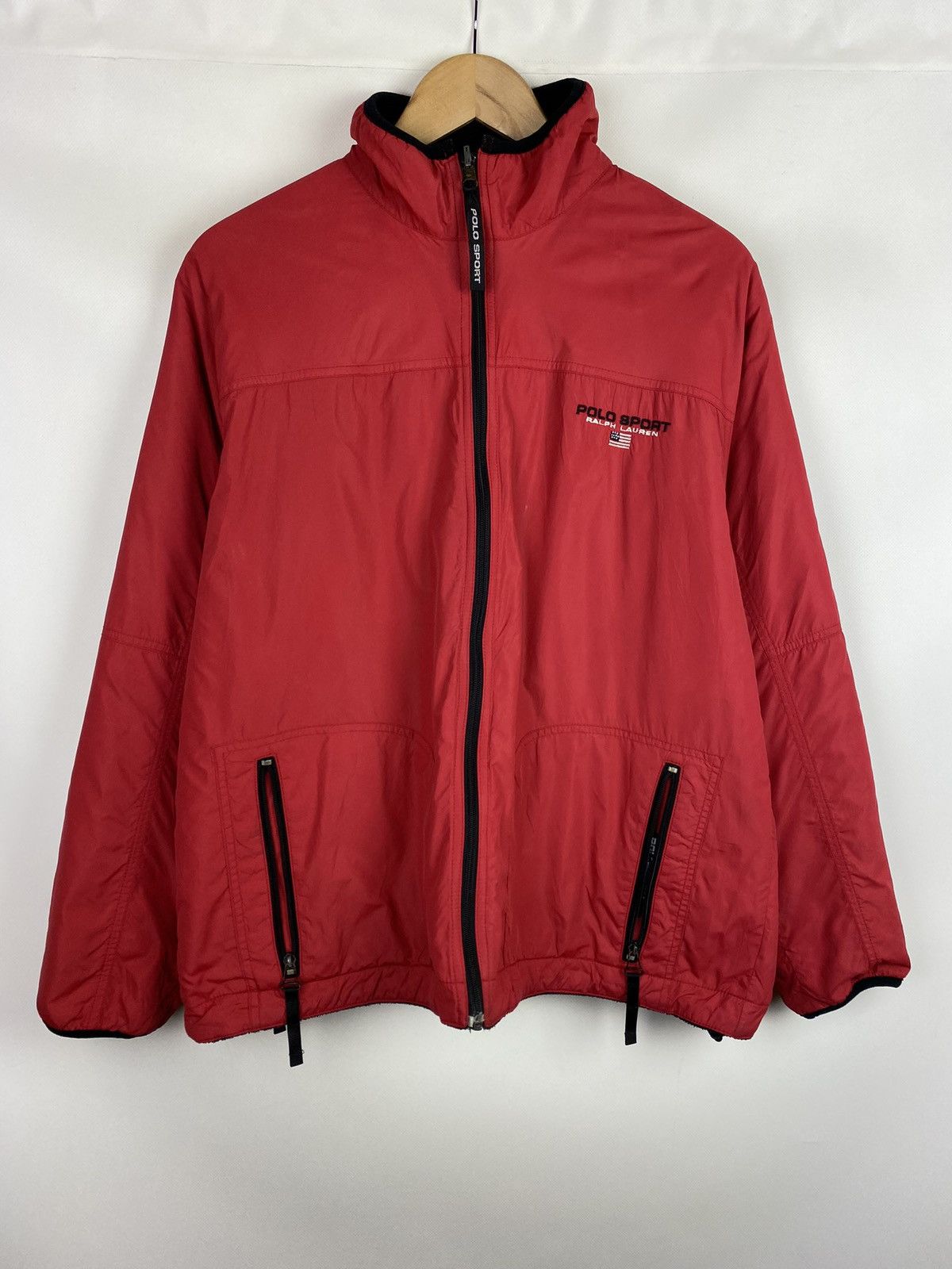 Polo Ralph Lauren × Vintage Polo Sport Ralph Lauren VTG nylon / fleece reversible jacket Size US M / EU 48-50 / 2 - 8 Thumbnail