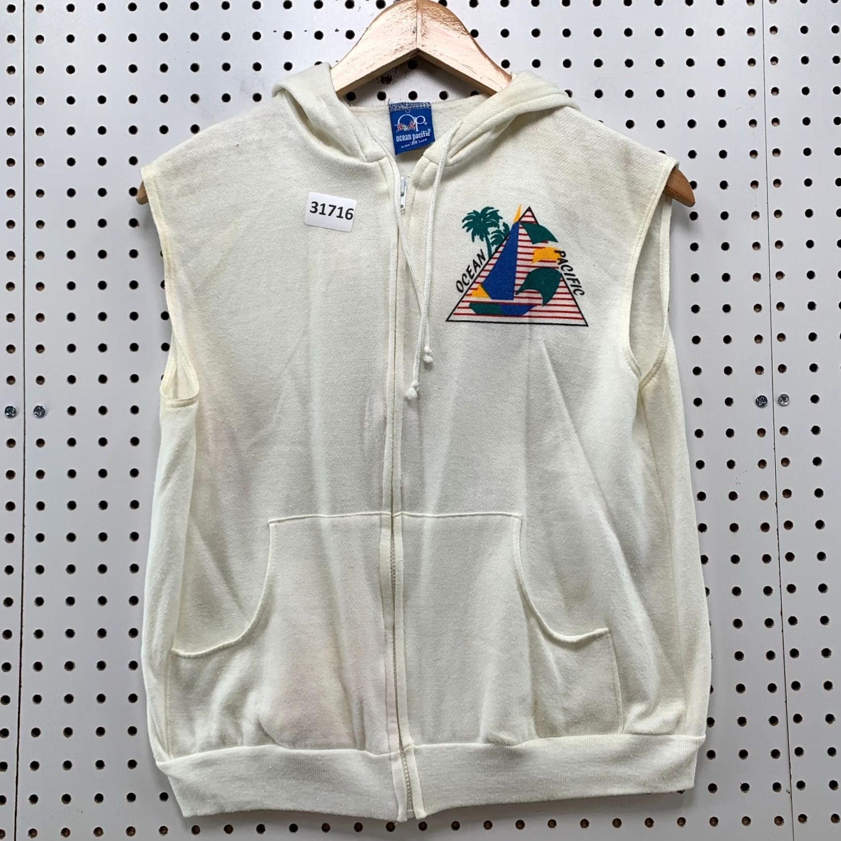 Ocean Pacific VINTAGE Ocean Pacific Zip Hoodie Beige XS Adult Mens Surf Made USA 19x22 Size US XS / EU 42 / 0 - 2 Thumbnail