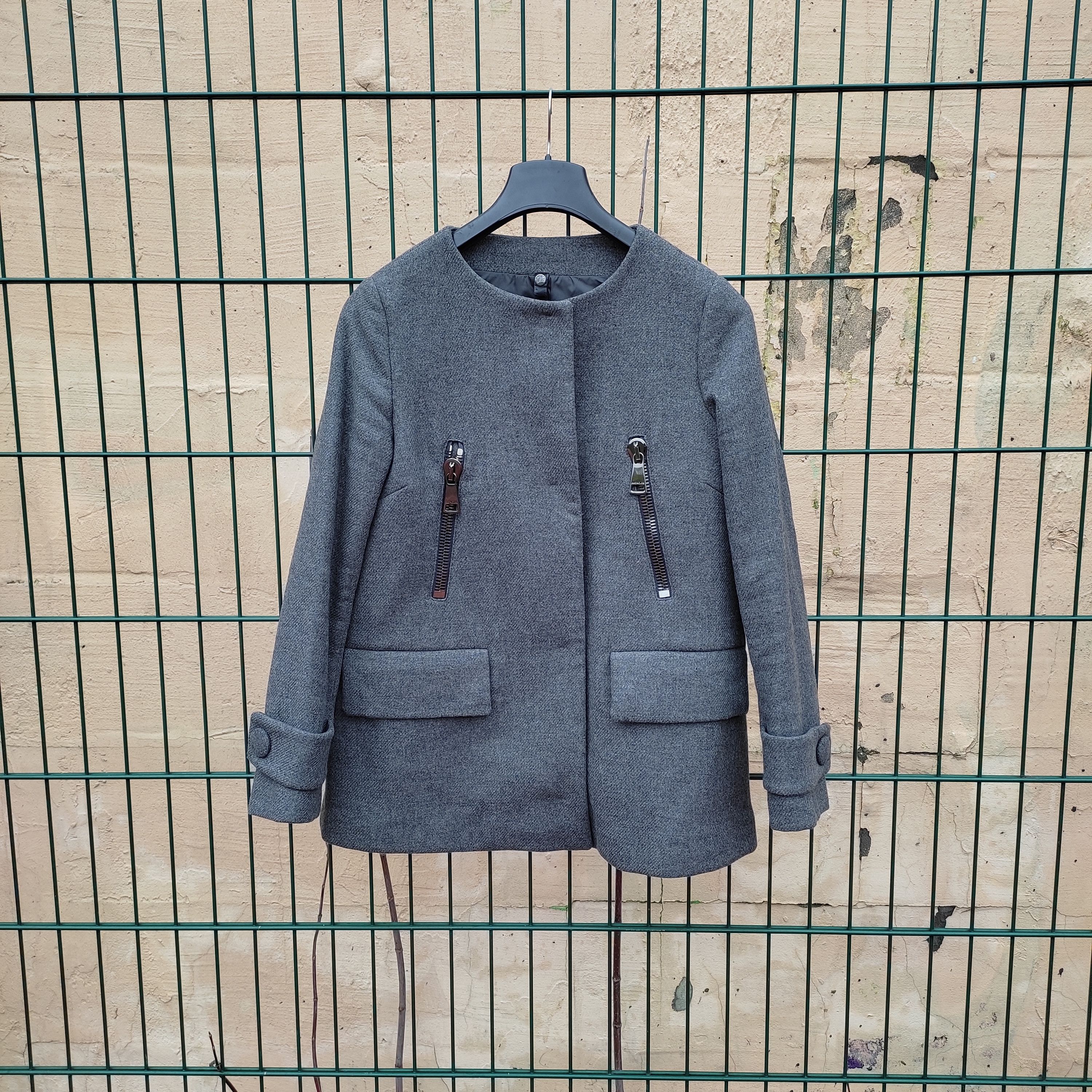 Moncler Womens Moncler Euphemia Giubbotto Wool Coat Jacket Blazer Size S / US 4 / IT 40 - 2 Thumbnail