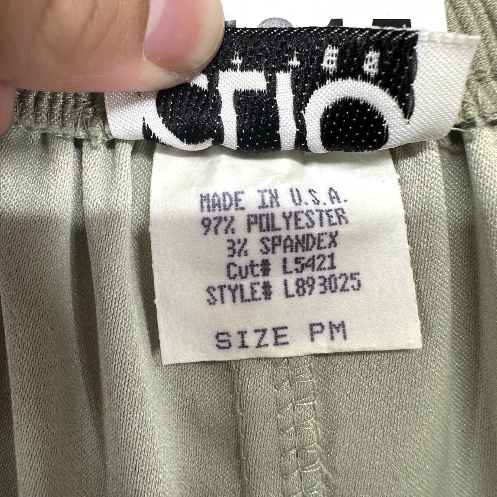 Vintage VINTAGE Clio Maxi Skirt Women's Petite Medium PM Light Green Polyester Spandex A-Line 80s 90s Button Stitch Pull On Casual Party/Cocktail USA Size 32" / US 10 / IT 46 - 7 Thumbnail
