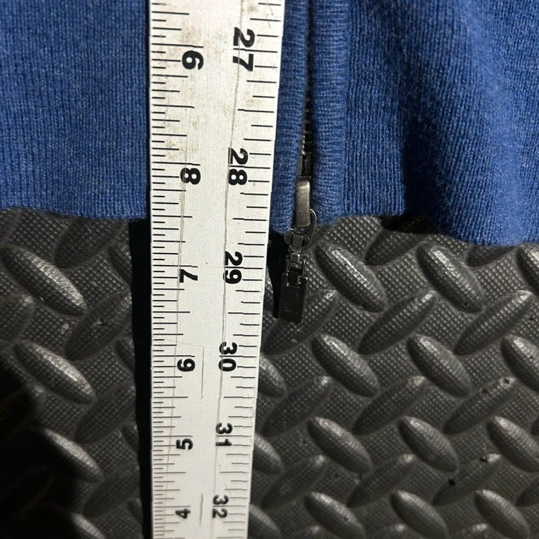 Vintage Kinross Blue Long Zip Cardigan Sweater Women's XS 30" Knit Jacket Soft Luxury Size XS / US 0-2 / IT 36-38 - 4 Thumbnail
