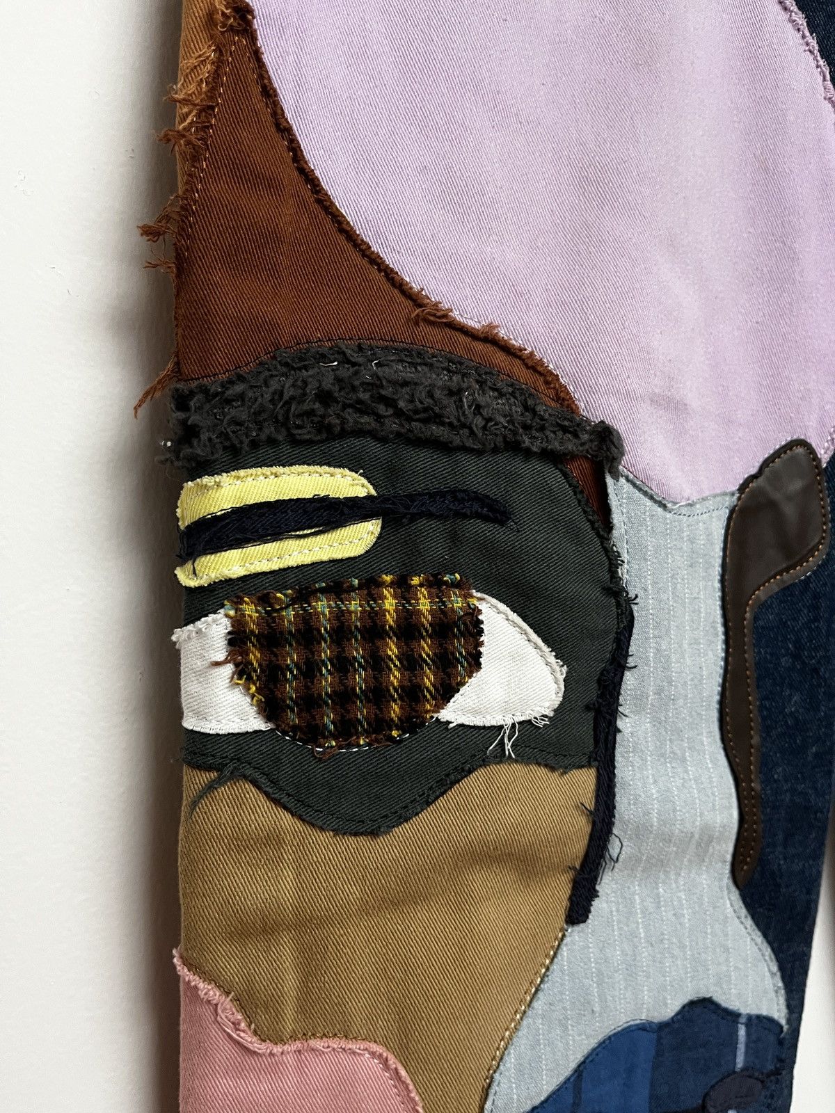 KidSuper Kid Super FW21 Stitched Face Jeans (unisex) Size US 30 / EU 46 - 4 Thumbnail