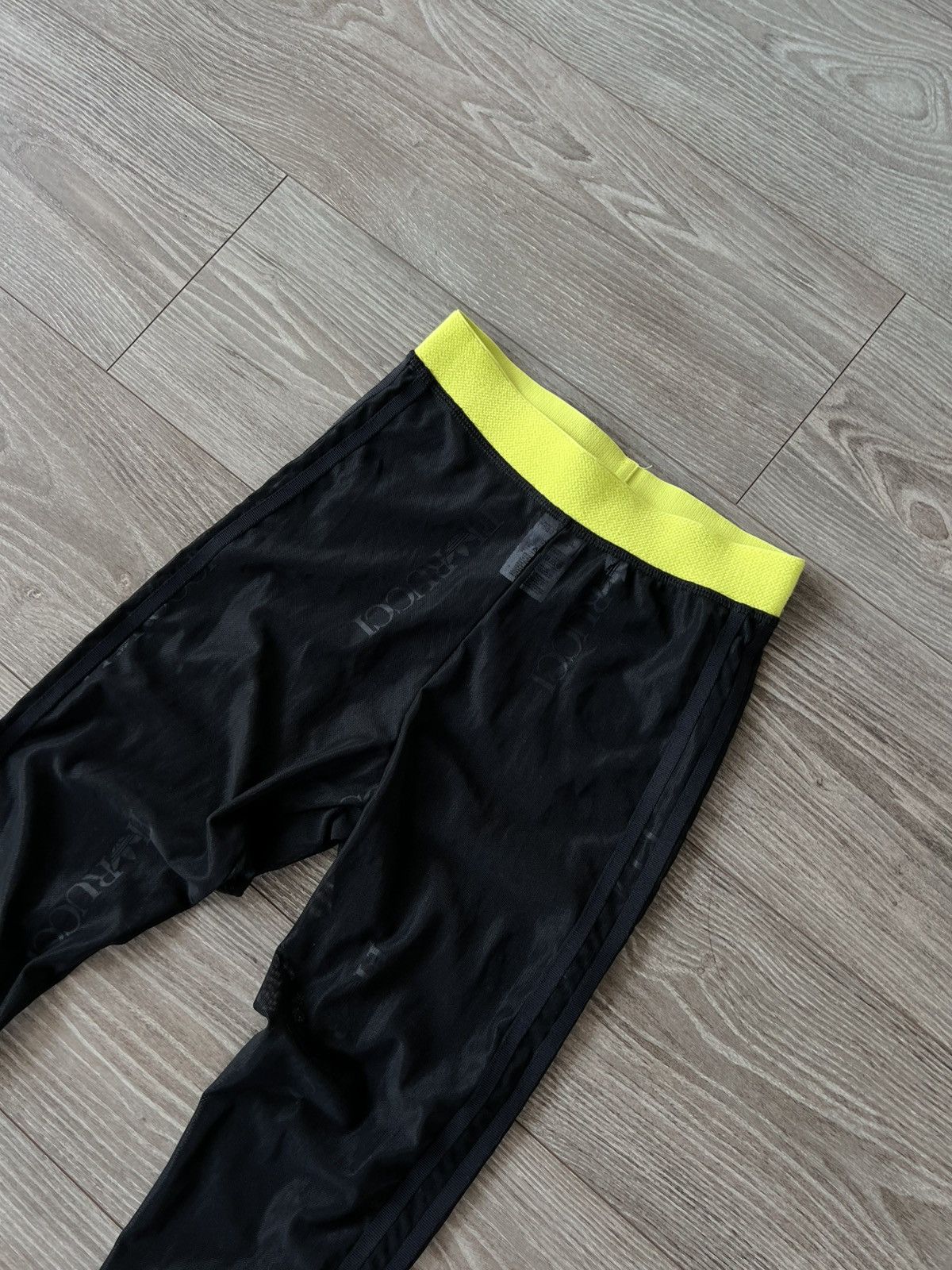 Adidas Y2k Adidas by FIORUCCI Sheer Tight black Avantgarde Leggings Size 30" / US 8 / IT 44 - 8 Thumbnail