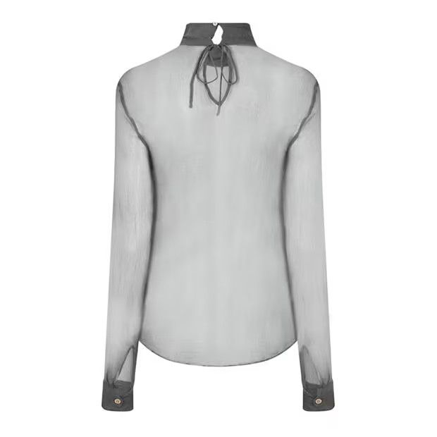 Dries Van Noten o1g2r1mq1024 Crop Top in Light Grey Size M / US 6-8 / IT 42-44 - 2 Thumbnail