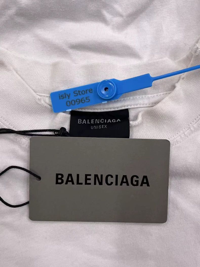 Balenciaga Balenciaga Logo Print Long Crew Neck Short Sleeve T-Shirt Size US M / EU 48-50 / 2 - 5 Thumbnail