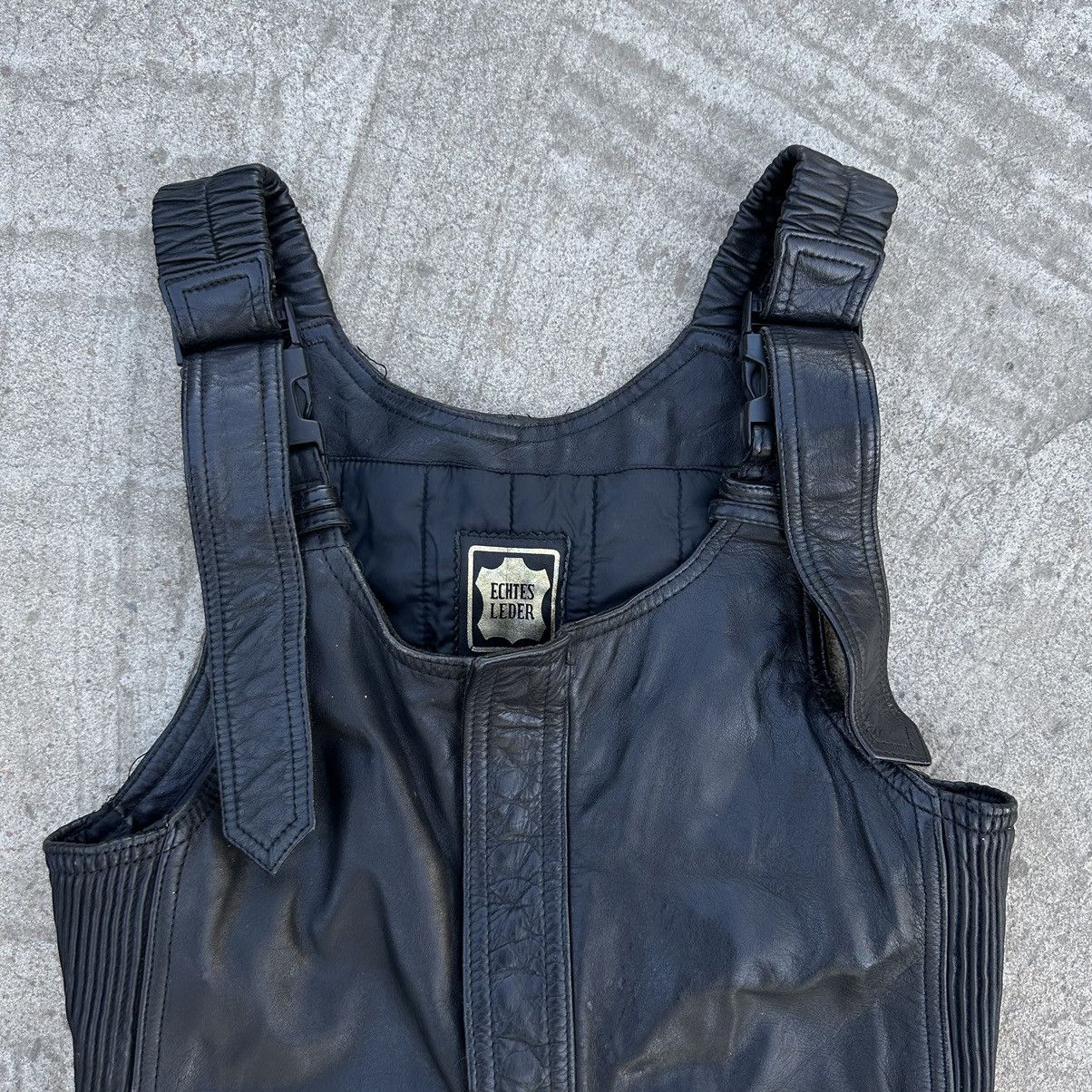 Vintage Vintage Moto Leather Pants Overalls Style USA 90s Y2K Size US 33 - 5 Thumbnail