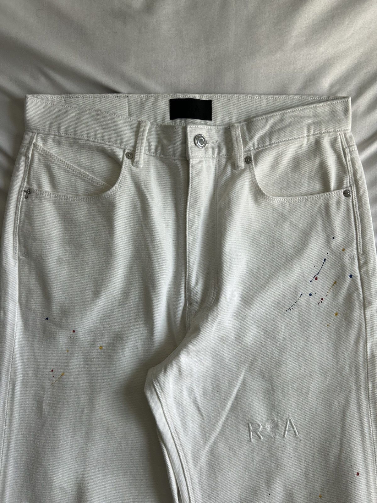 Rta RTA Denim Flare Painter Pants White Sample Size US 32 / EU 48 - 3 Thumbnail